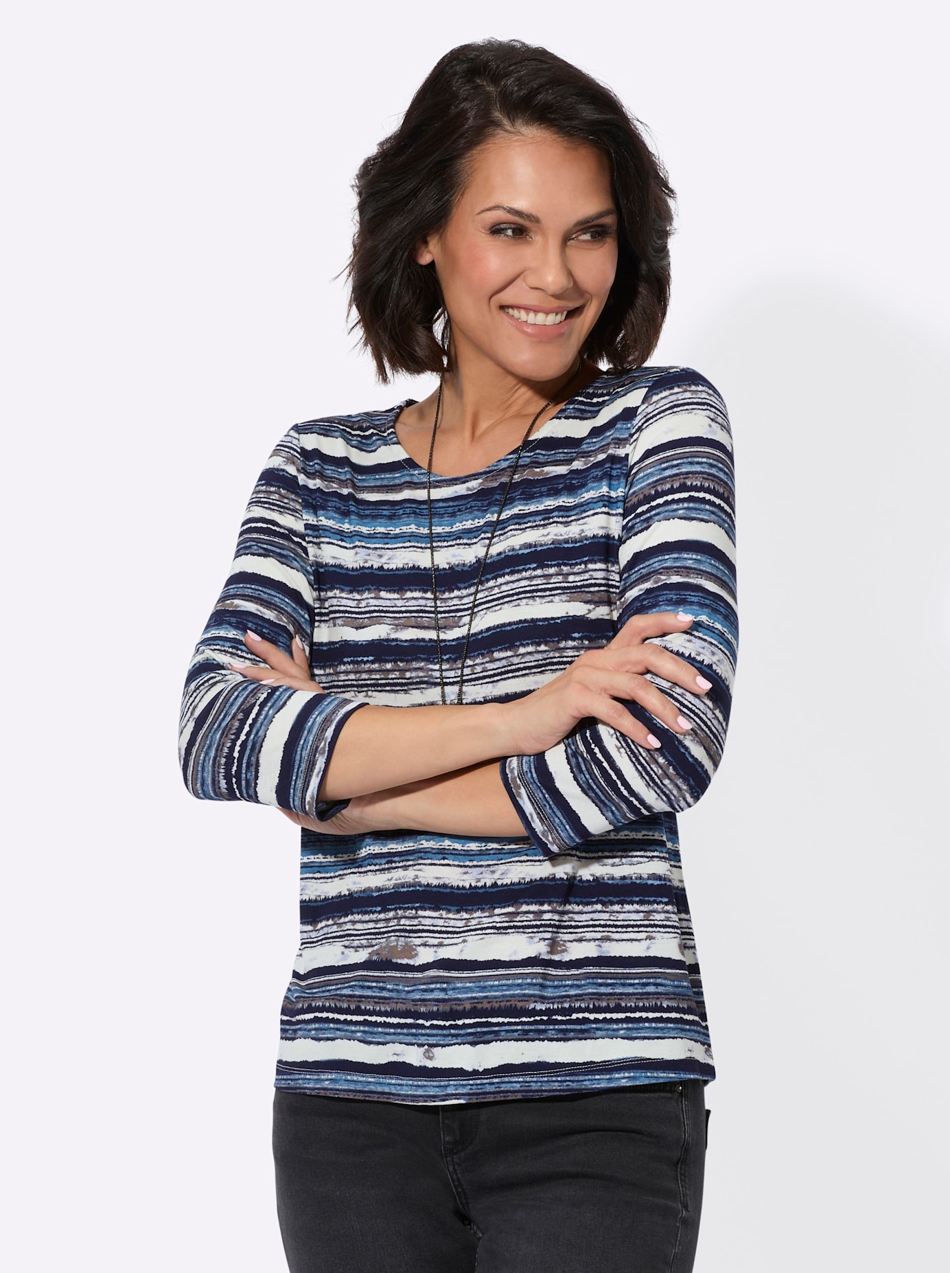 Casual Looks 3/4-Arm-Shirt "Rundhals-Shirt", (1 tlg.) günstig online kaufen
