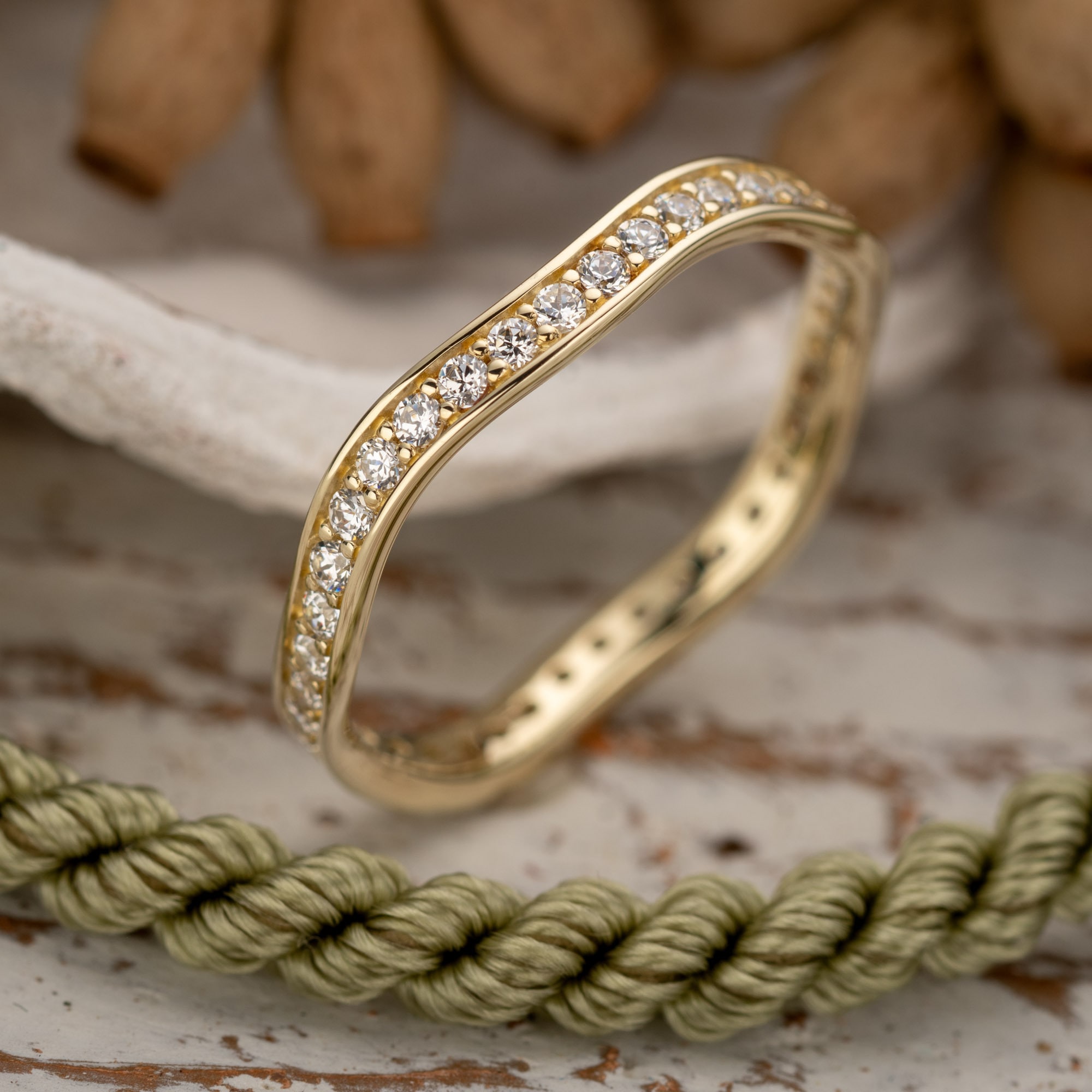 Orolino Fingerring »333/- Gelbgold glanz synth. Zirkonia«