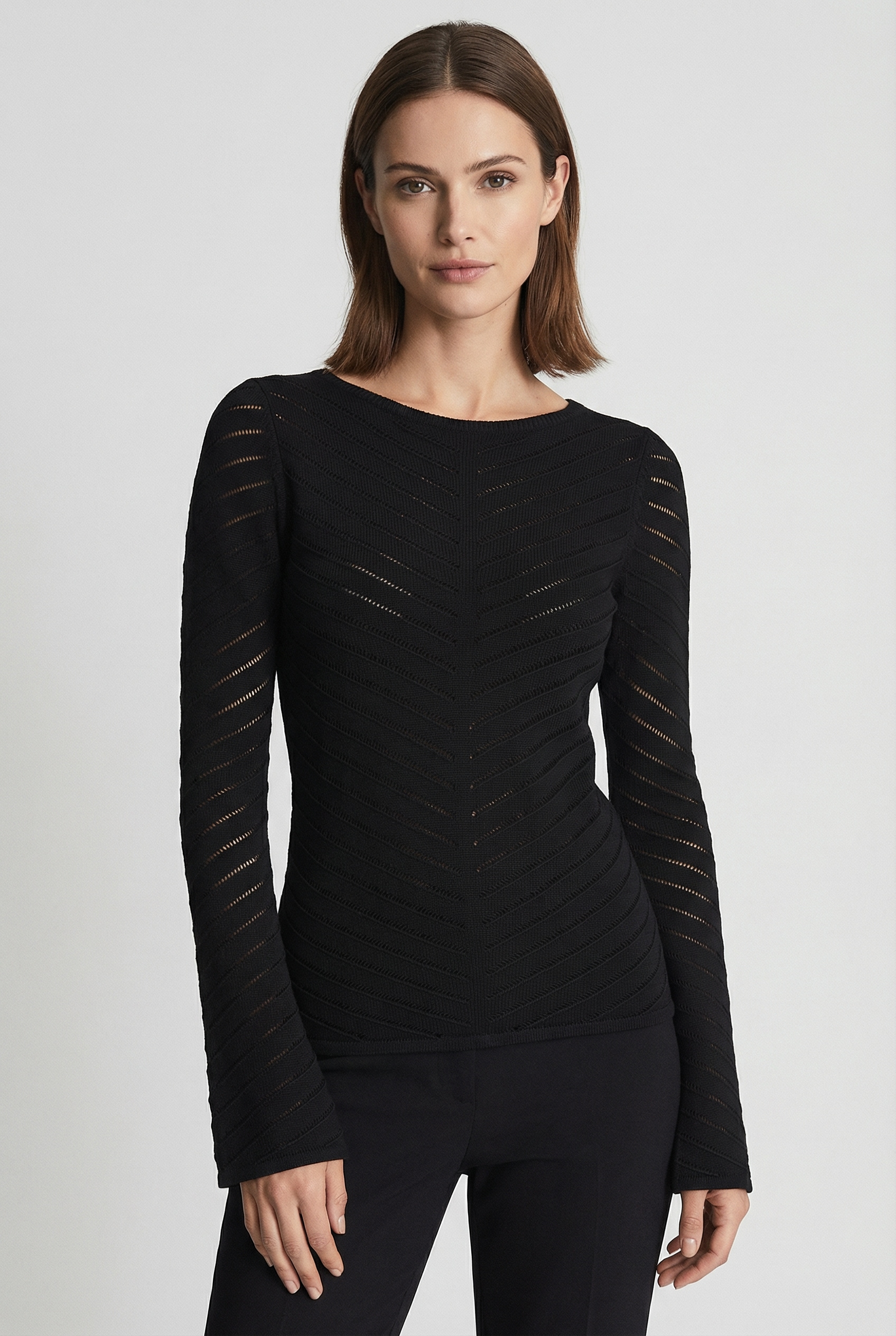 BOSS ORANGE Strickpullover "Falonina Premium Damenmode" mit feinem Lochstri günstig online kaufen