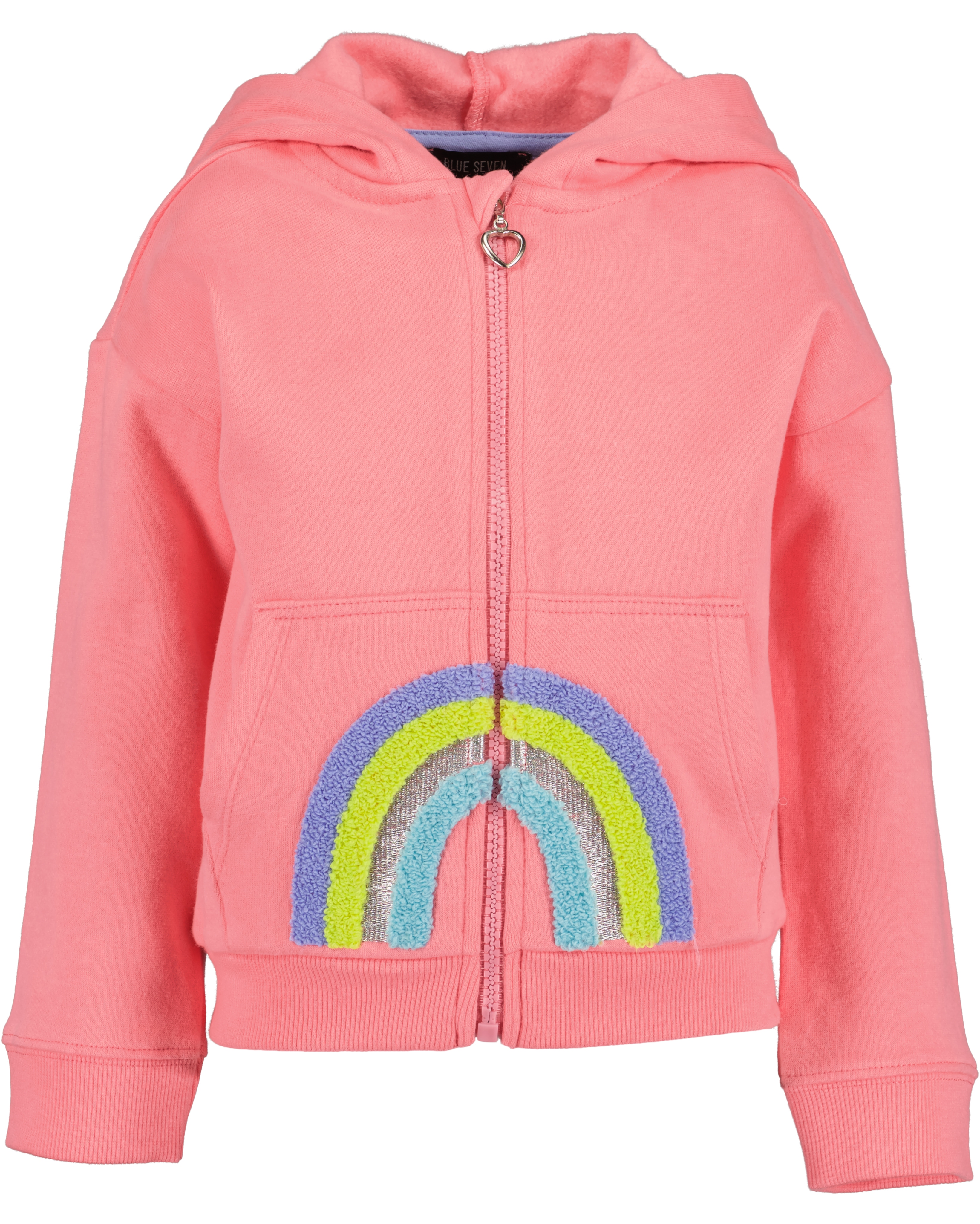 Blue Seven Kapuzensweatjacke mit hochwertiger Regenbogen-Stickerei