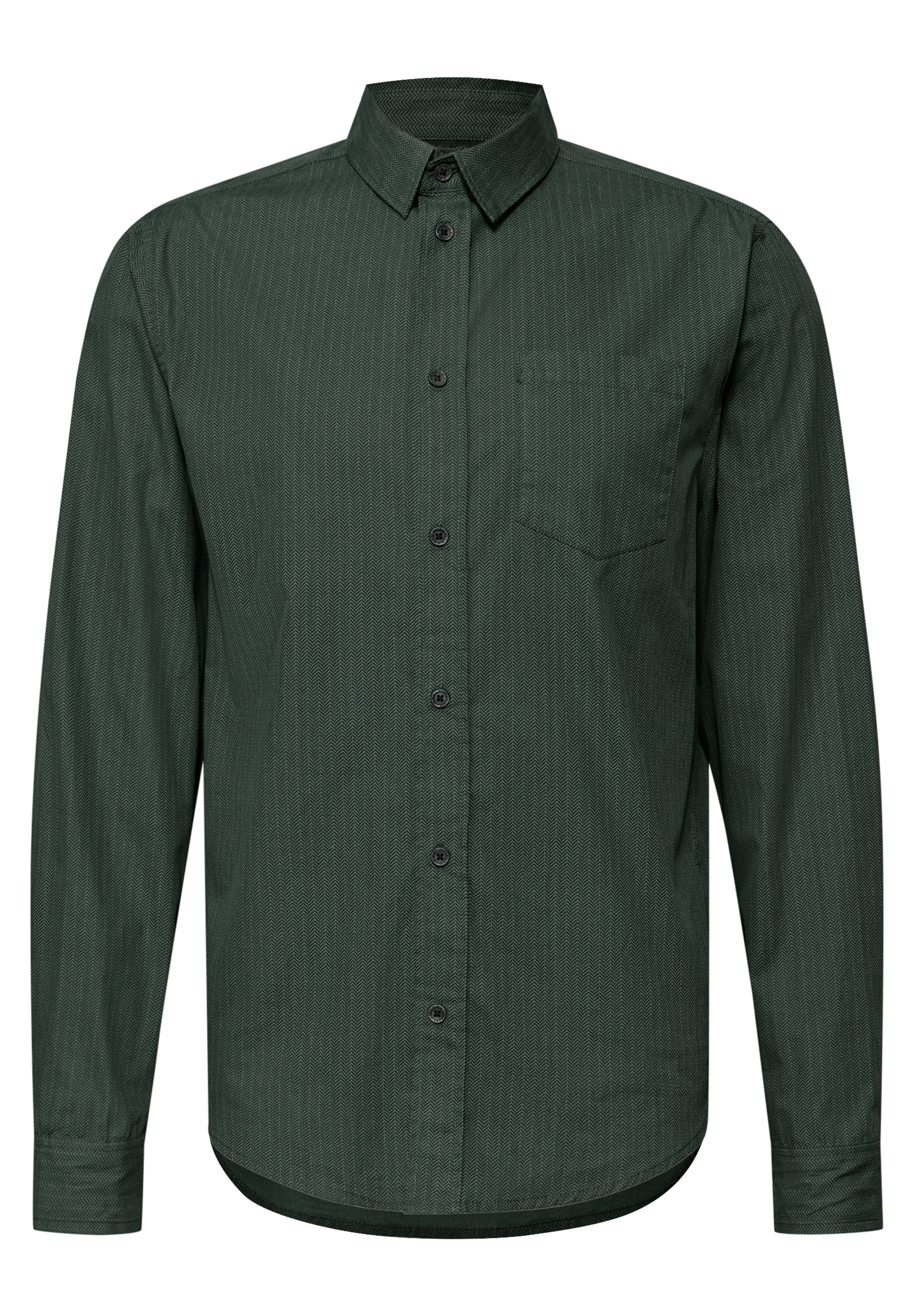 STREET ONE MEN Langarmhemd aus reiner Baumwolle