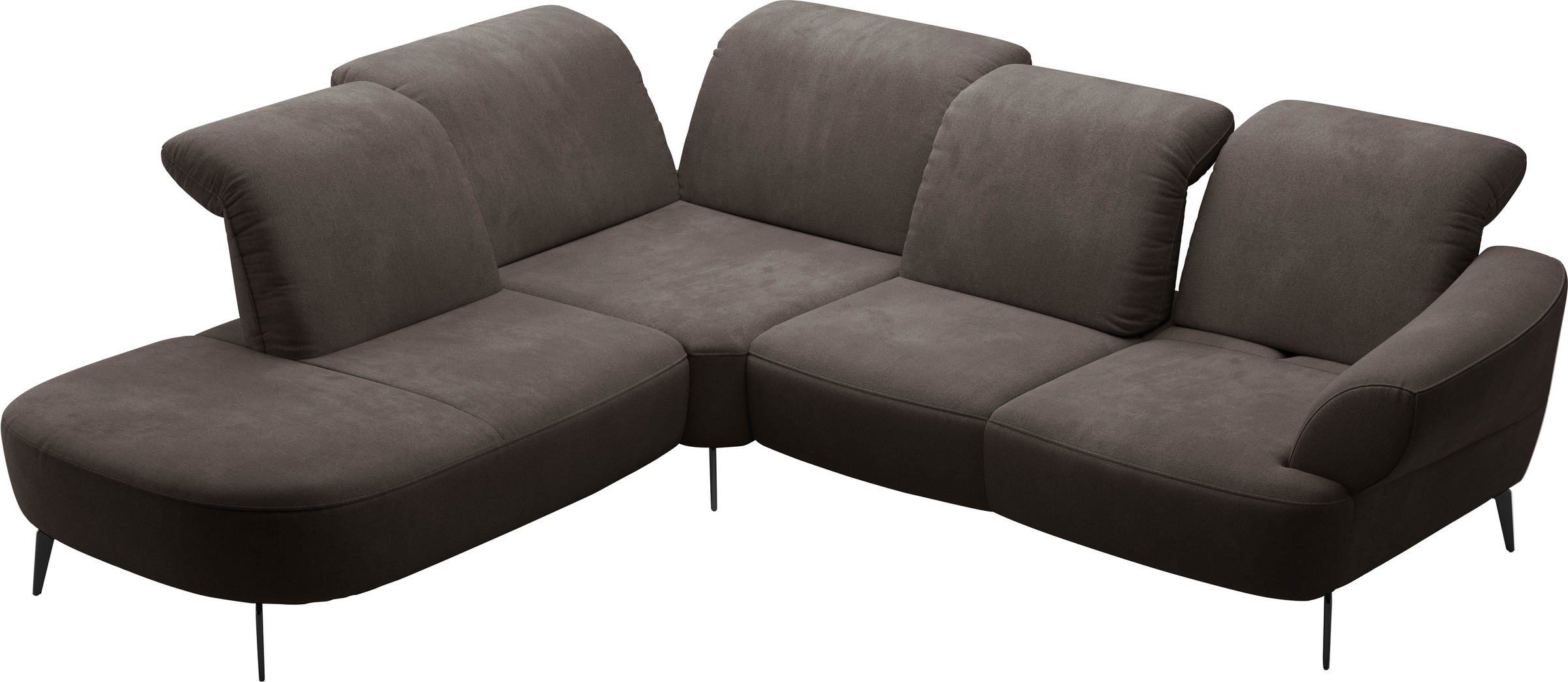 sit&more Ecksofa »Dance, L-Form, inkl. Sitztiefenverstellung«, inkl. Click&Seat, optional mit Kopfteilverstellung