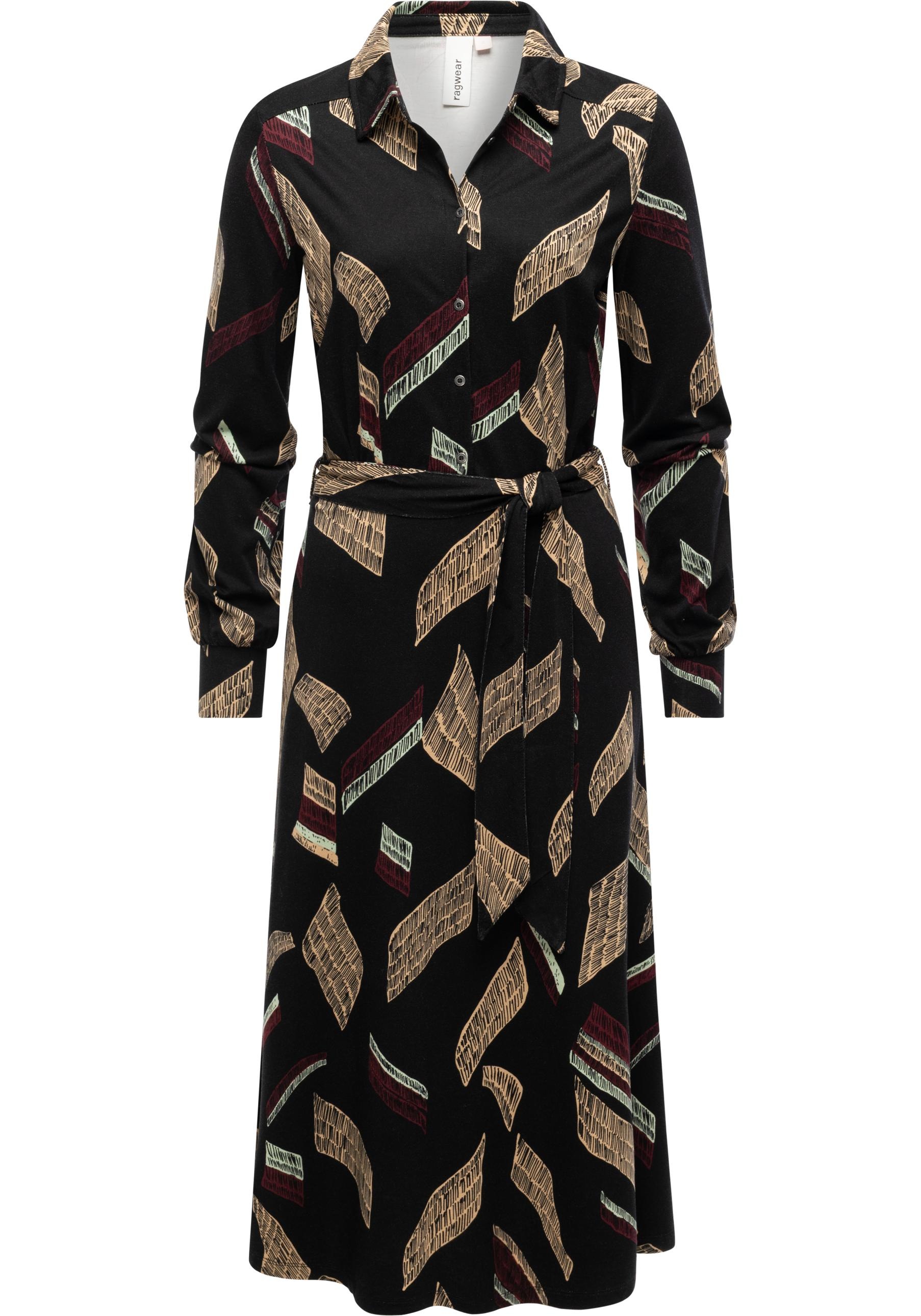 Ragwear Blusenkleid "Plantee Print" Eingrifftaschen Modisches Damenkleid mi günstig online kaufen