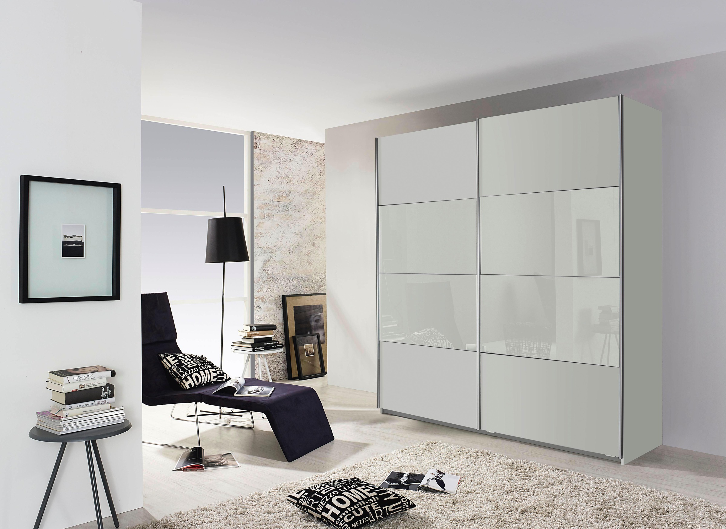 rauch Schwebetürenschrank »Quadra Bestseller Schlafzimmerschrank in vielen Breiten«, Kleiderschrank Garderobenschrank Schrank mit Glaselementen