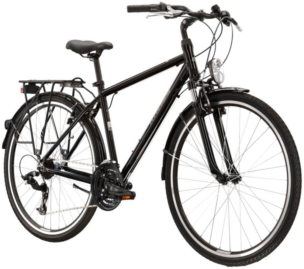 Kross Trekkingrad »KROSS Trekkingrad Trans 1.0 28" schwarz«, 21 Gang, RDM41 Schaltwerk, Kettenschaltung