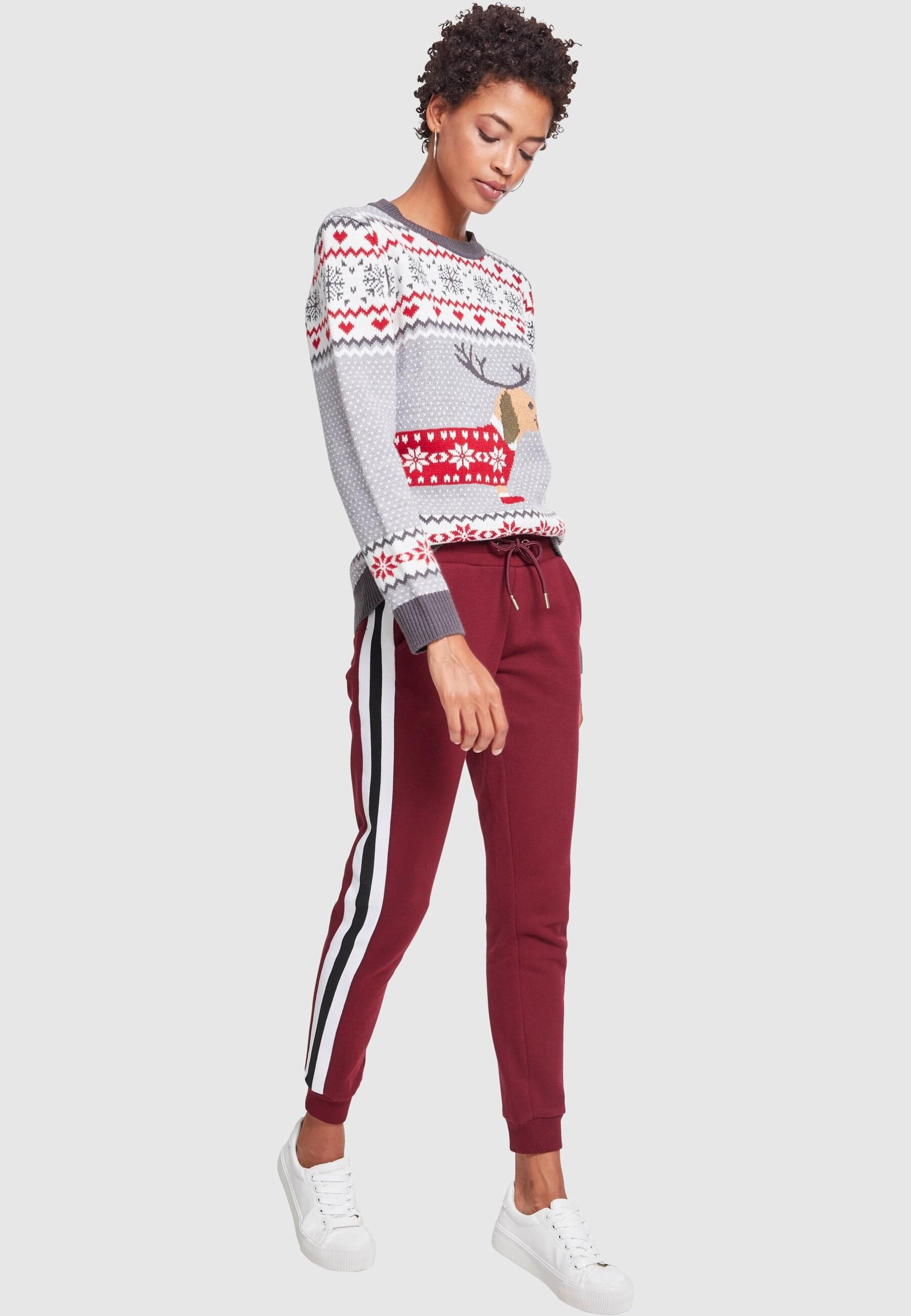 URBAN CLASSICS Rundhalspullover »Urban Classics Damen Ladies Sausage Dog Christmas Sweater«, (1 tlg.)