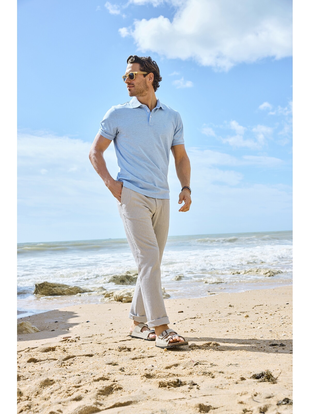 BABISTA TOVIO Polo Shirt Men Light Blue L 2