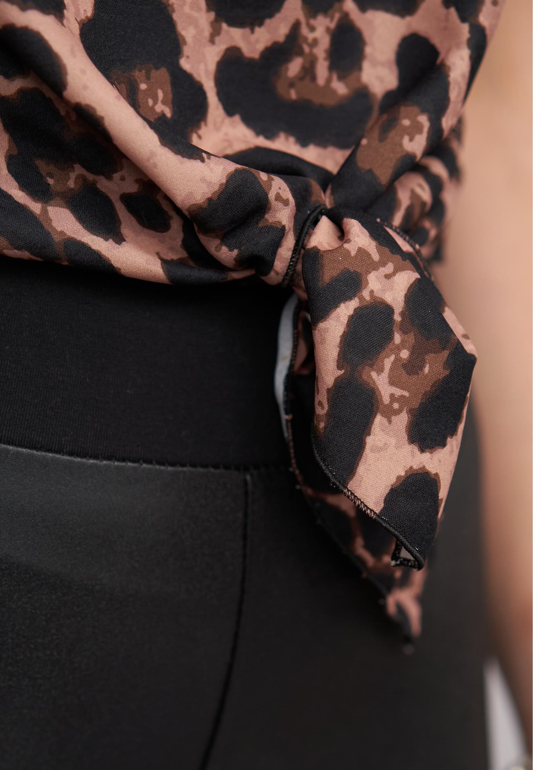 CLOUD 5IVE T-Shirt »CLOUD 5IVE Top withknot detail and leo print«, 1 Stk.
