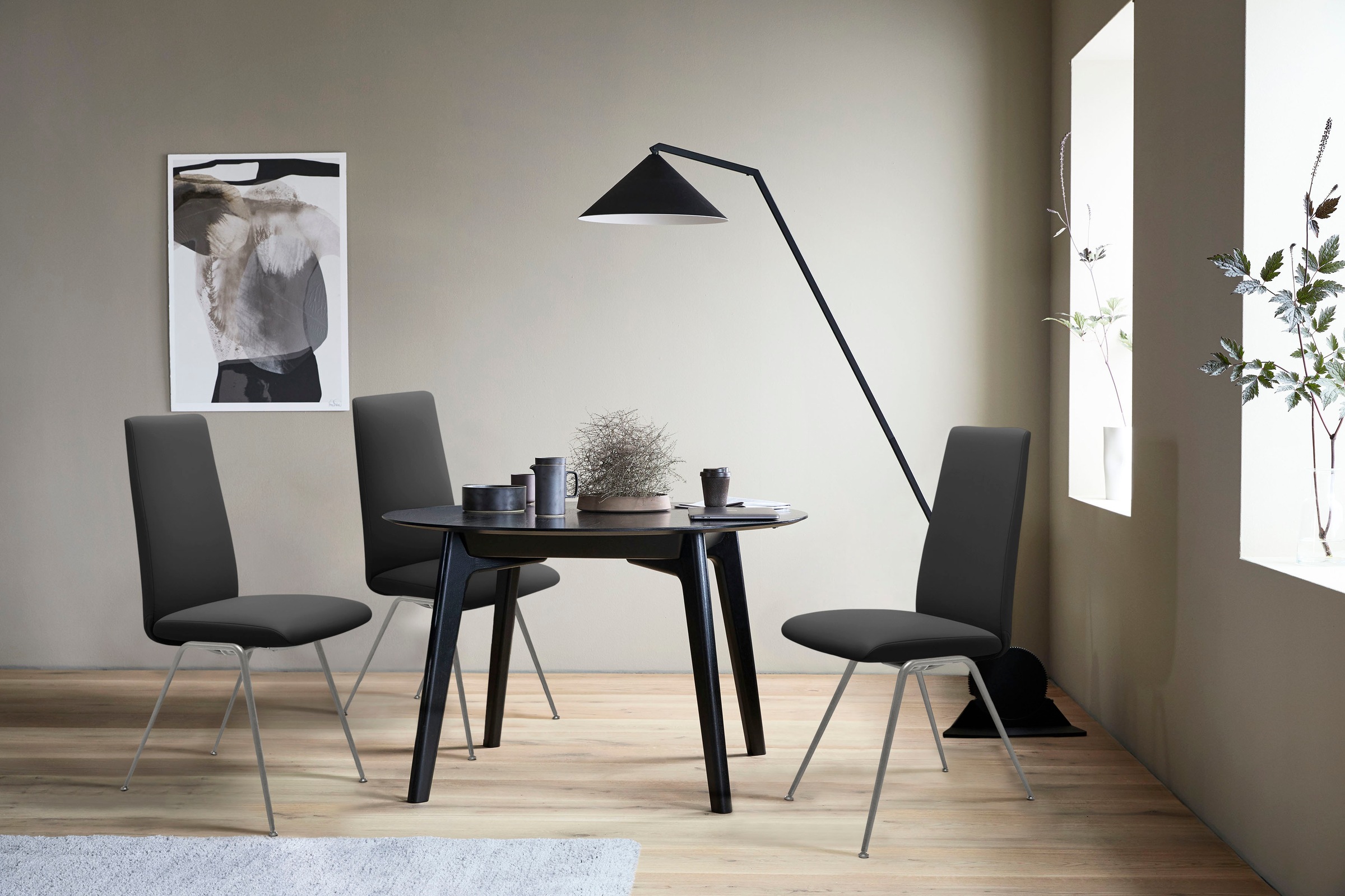 Stressless Polsterstuhl "Laurel" () High Back, Größe M, mit Beinen aus Stahl in Chrom glänzend