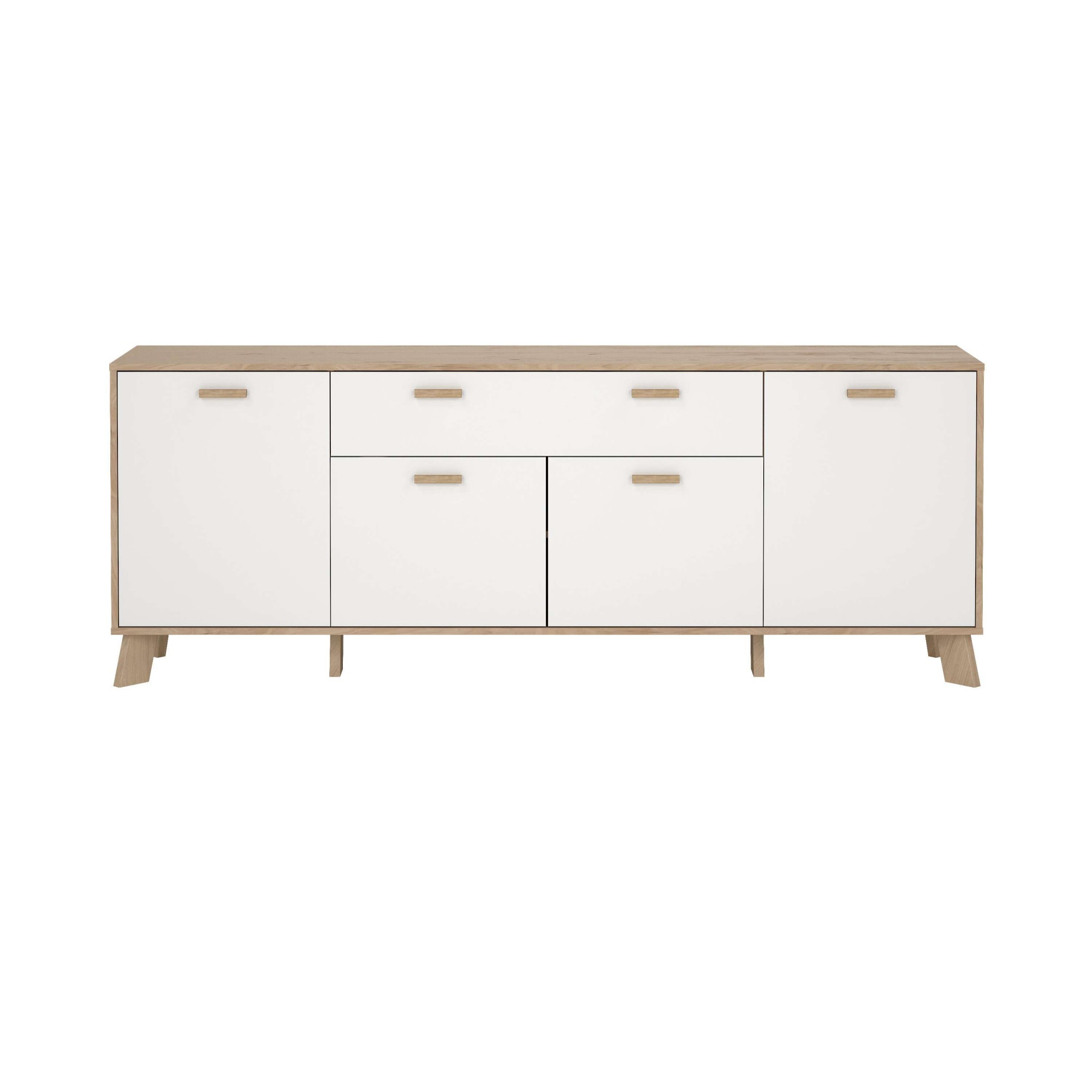 Thumbnail - andas Sideboard "Ikast, Stauraum, Schubladenschrank, Aufbewahrung", Breite 196 cm, 4 Türen, 2 Schubladen, Höhe 73 cm