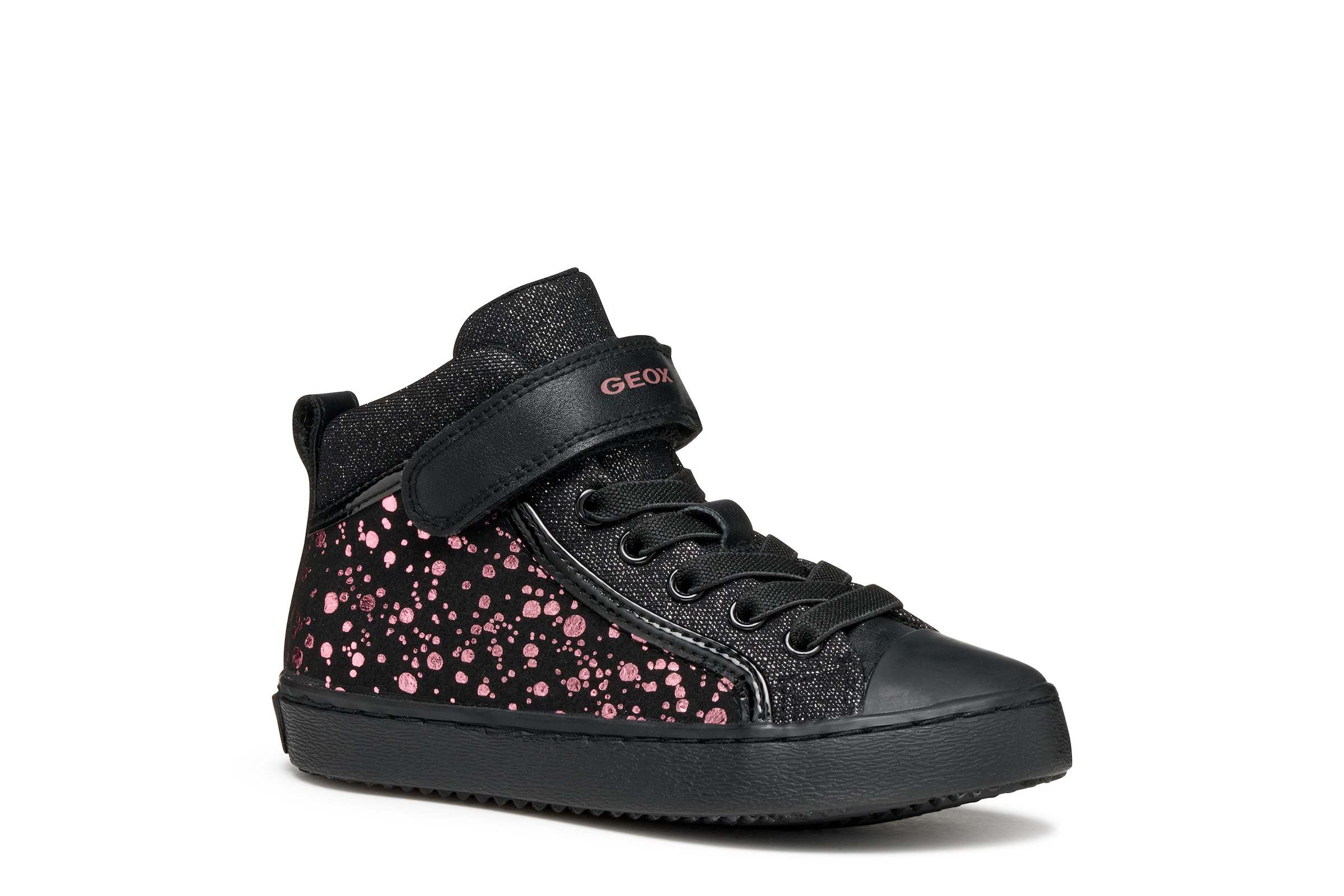 Geox Sneaker "J Kalispera Girl" Schnürboots, Glitzerschuh Mit Gummizug, Größenschablone Zum Download