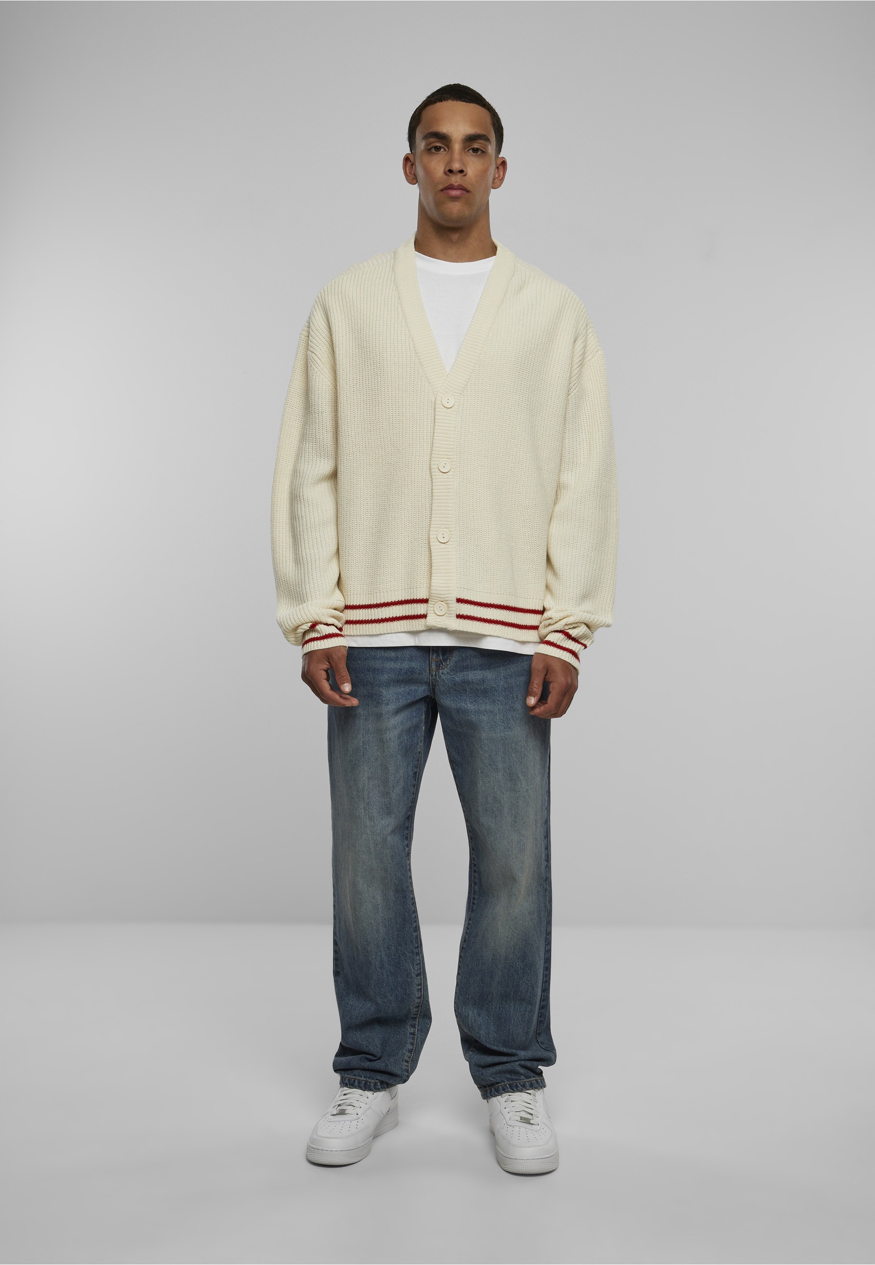 URBAN CLASSICS Strickjacke »Urban Classics Herren Sporty Boxy Cardigan« 1 Stk.
