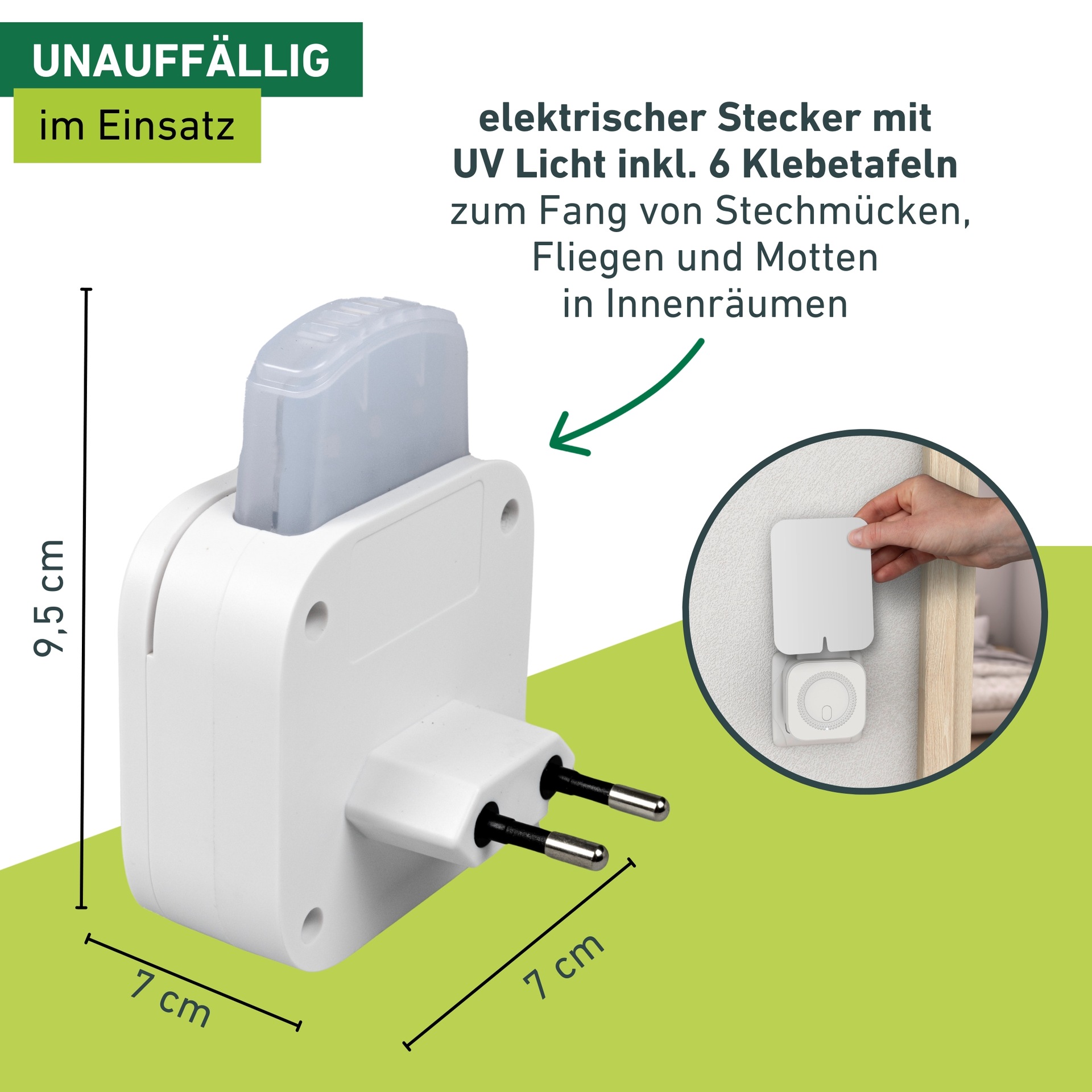 Windhager Insektenfalle »für Fluginsekten mit UV-Licht, Fliegenfalle für den Innenbereich« Mückenfalle, Insektenfalle und Mottenfalle mit Klebetafeln