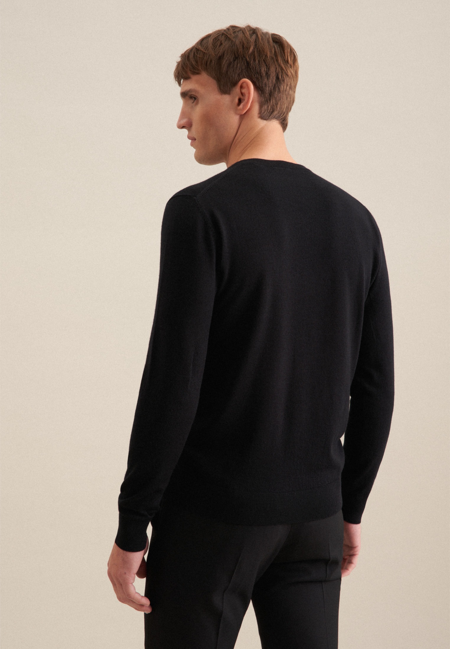 seidensticker Strickpullover "Schwarze Rose", V-Neck Uni günstig online kaufen