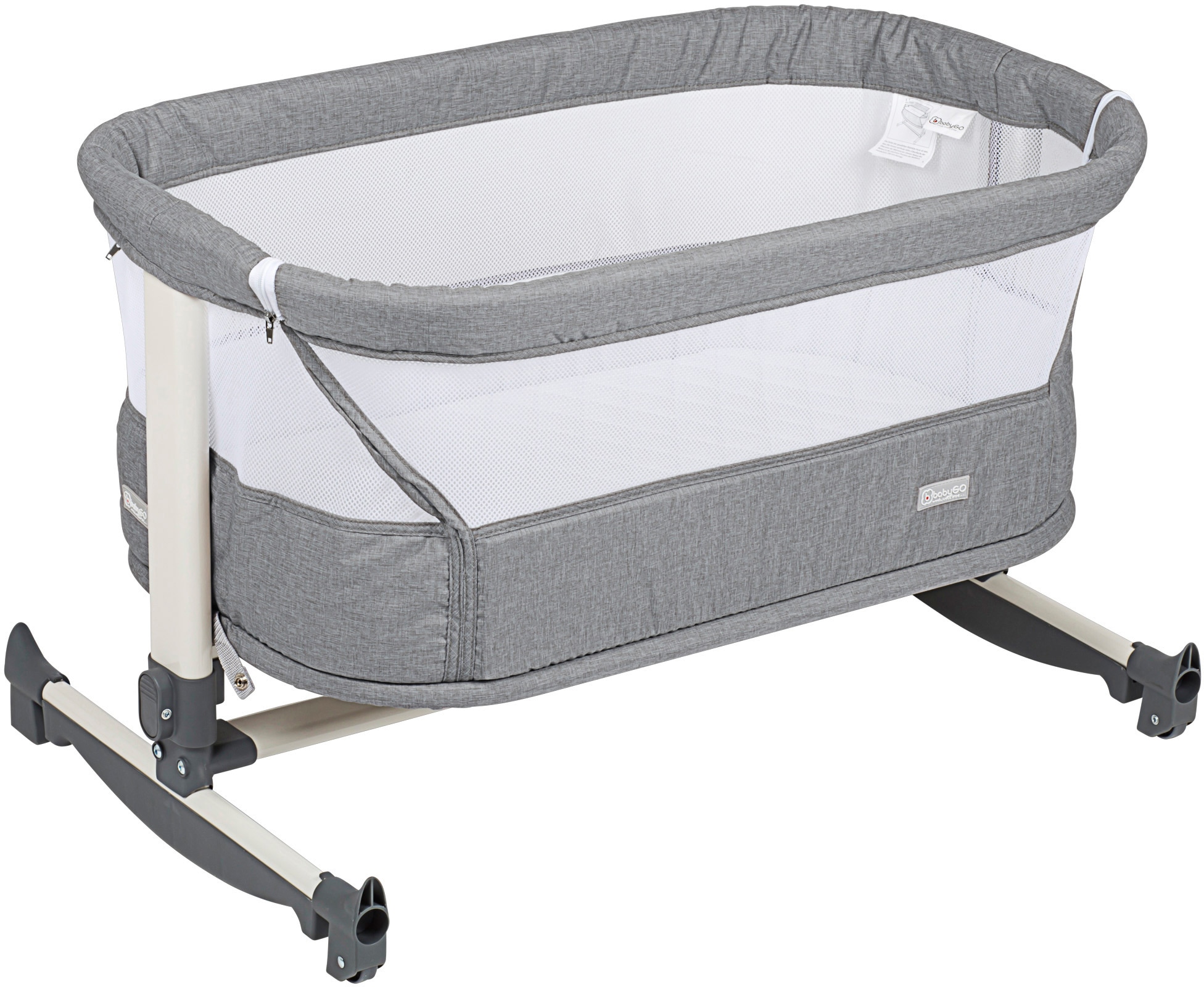 BabyGo Beistellbett »Vivaldi, grey«