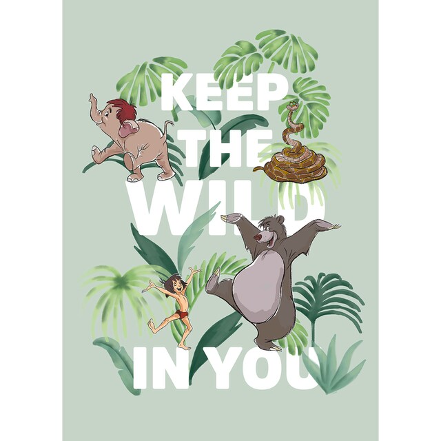 Komar Poster »Jungle Book Keep the Wild«, Disney, (1 St.), Kinderzimmer,  Schlafzimmer, Wohnzimmer | BAUR