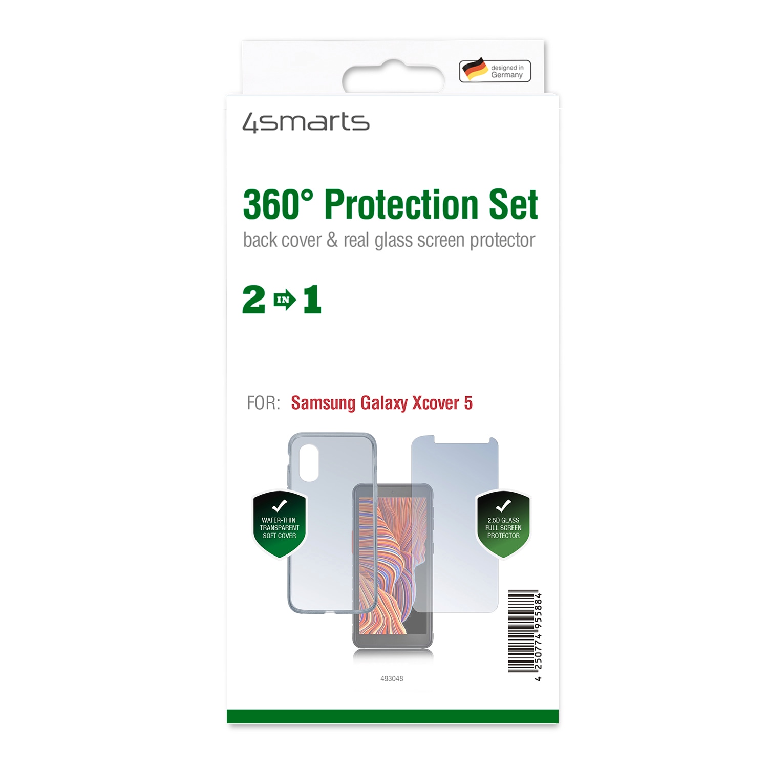4smarts Backcover »360° Protection Set«, Samsung Galaxy Xcover 5, 13,7 cm (5,4 Zoll)