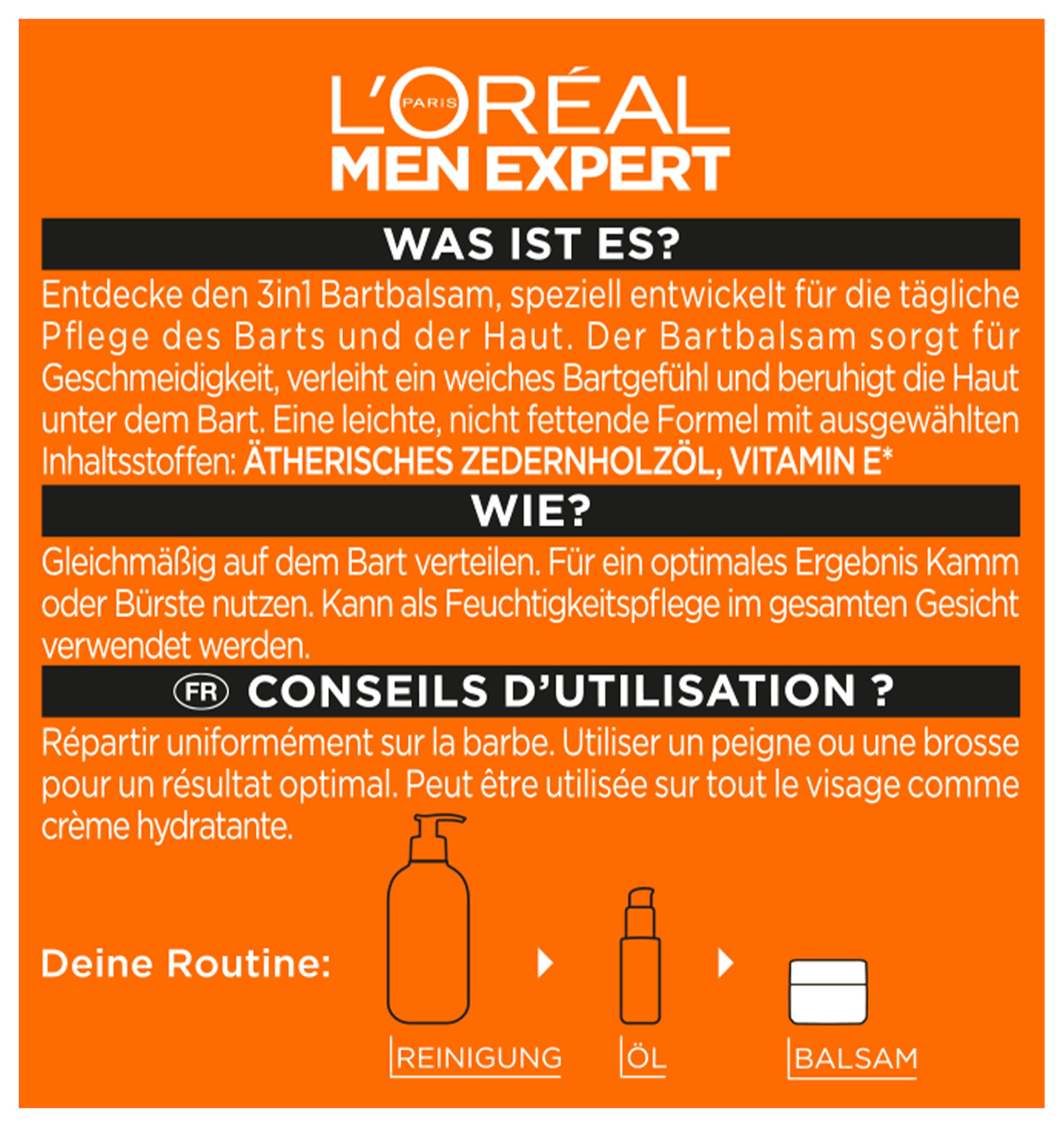 L'ORÉAL PARIS MEN EXPERT Bartbalsam »BARBER CLUB BART + HAUT« weiches Bartgefühl, pflegt Bart und Gesicht, zieht schnell ein