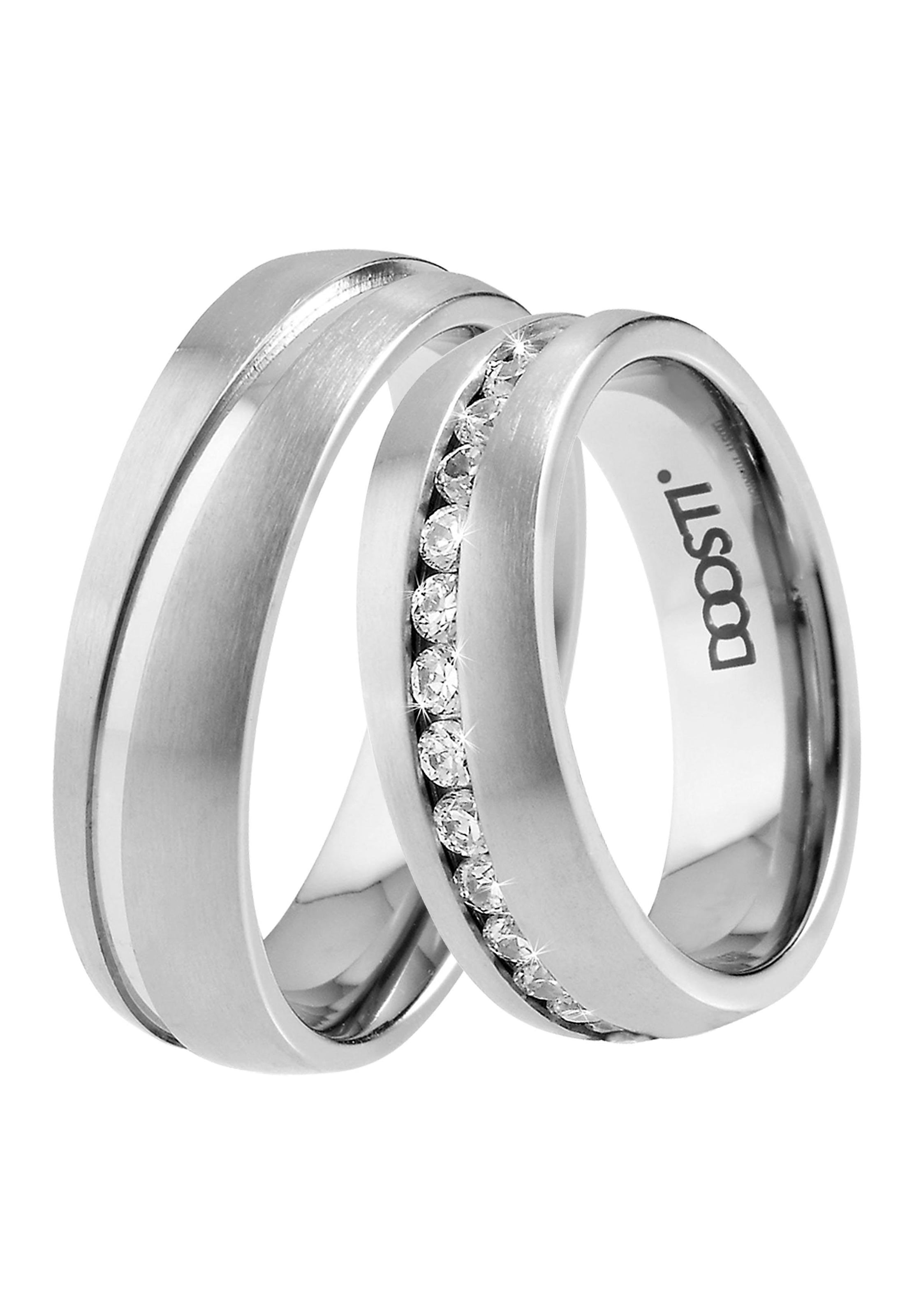 DOOSTI Trauring »Schmuck Geschenk TITAN Made mit ohne in Ehering Germany, o. für Zirkonia LIEBE«, Trauring BAUR | kaufen Partnerring