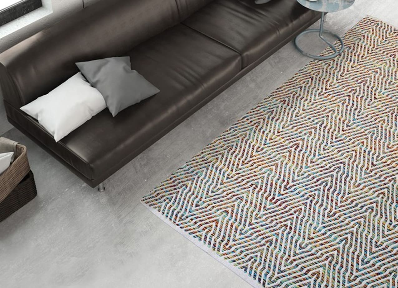 calo-deluxe Teppich »Luba 433«, rechteckig, 7 mm Höhe, reine Baumwolle, handgewebt, Wohnzimmer, Kinderzimmer