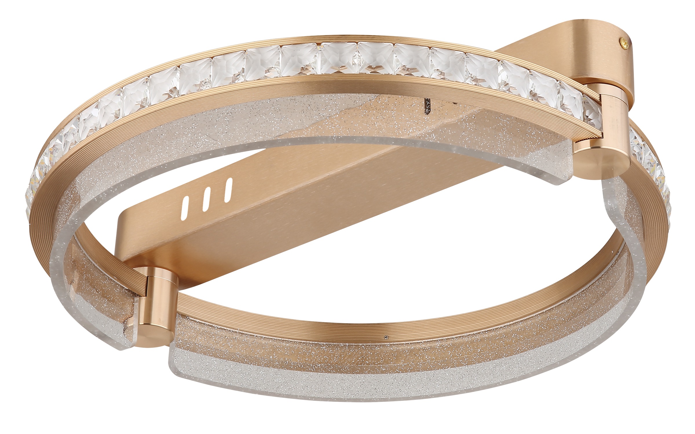 GLOBO LIGHTING Deckenleuchte »BLONDIE« LED-Modul 1 Stk. Deckenleuchte Gold/Kristalle, Acryl klar, dimmbar, LED 36W
