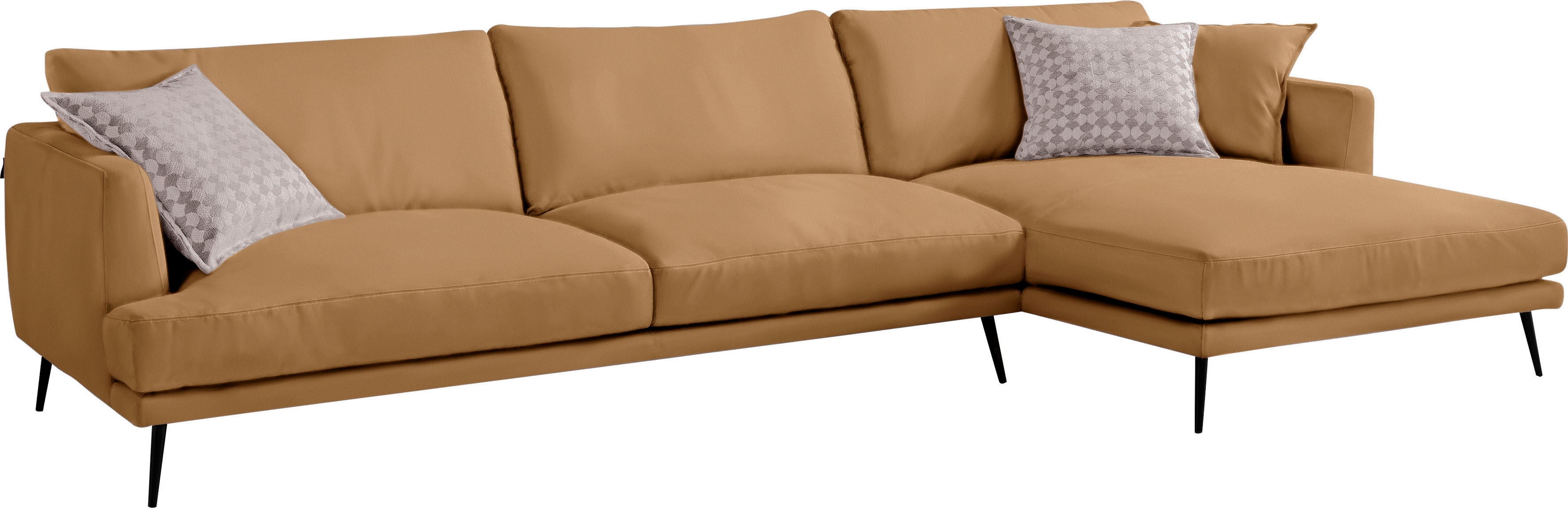 Egoitaliano Ecksofa "Sophia, Designsofa mit extrakomfortablem Sitzkomfort, Breite 274cm" mit Daunenfederung, L-Form
