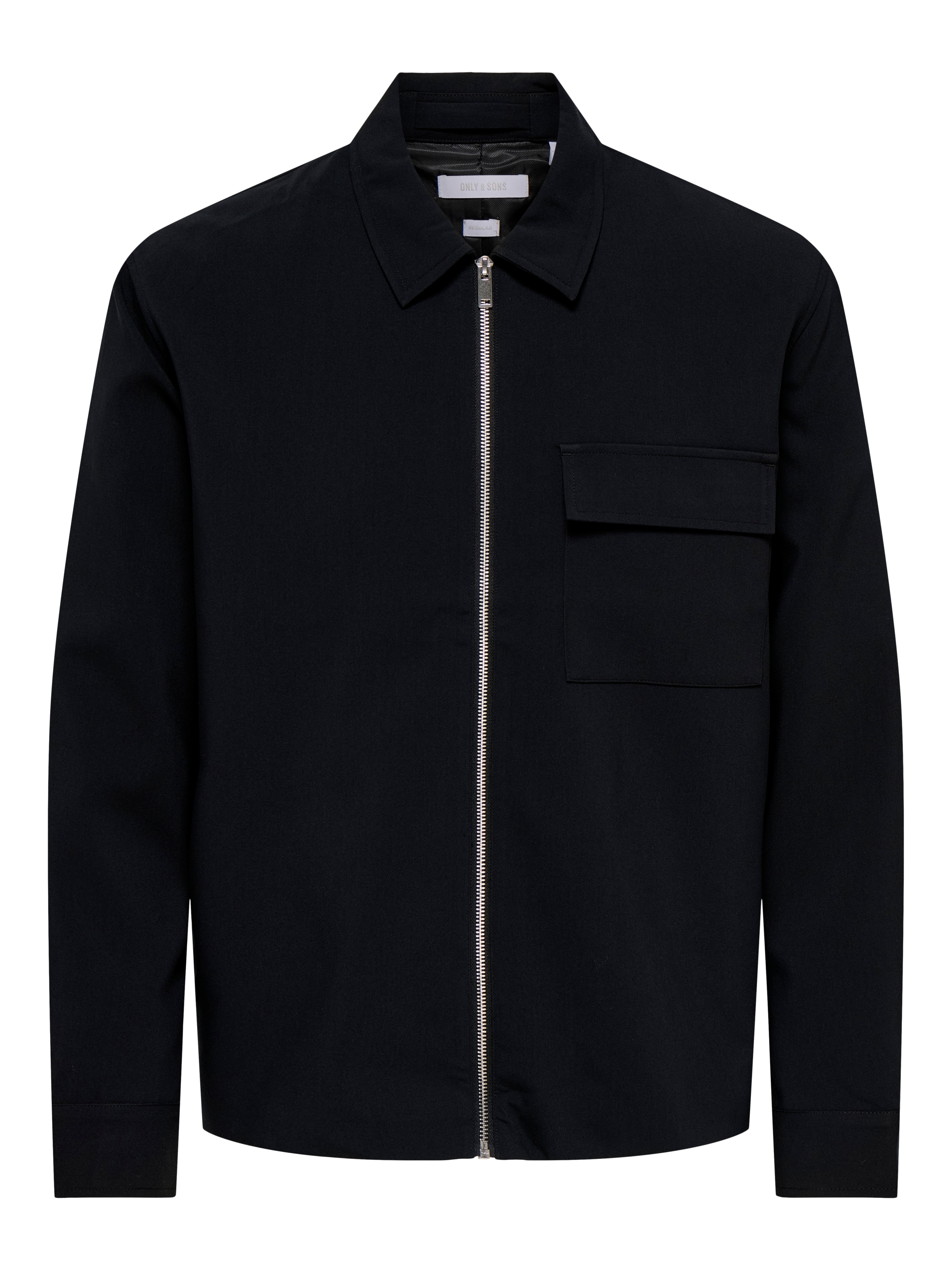 ONLY & SONS Langarmhemd "ONSWILL REG 0292 ZIP OVERSHIRT FRML NOOS" Materialmix, regular fit
