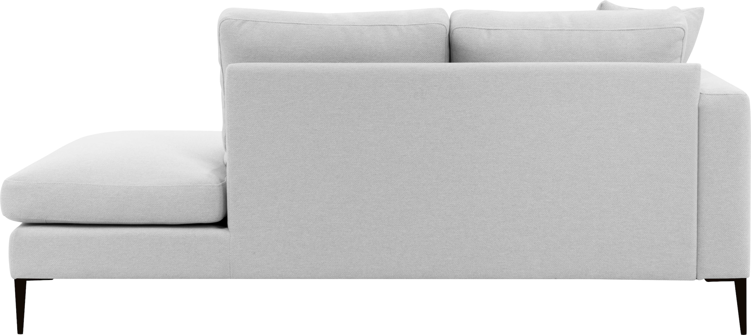 Leonique Recamiere »Cozy Chaiselongue, Maße B/T/H: 195/97/80 cm«, mit losen Kissen und Metallbeinen, Armlehne links oder rechts wählbar