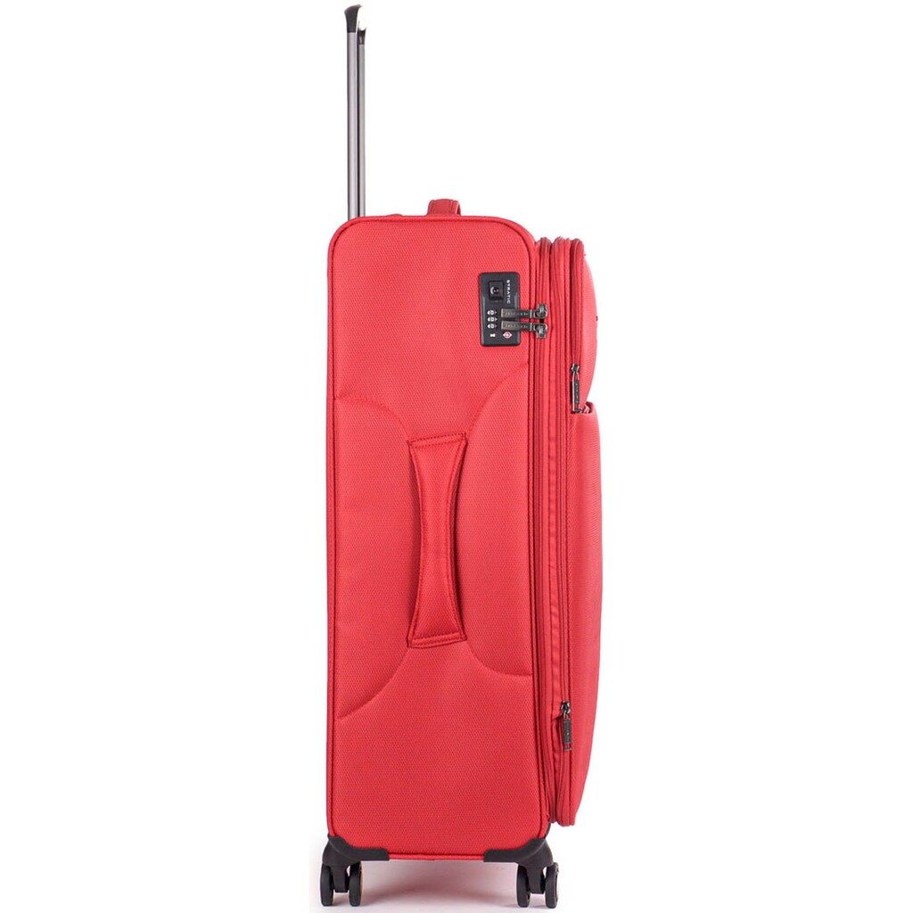 Stratic Weichgepäck-Trolley »Stratic Light + L, red«, 4 Rollen