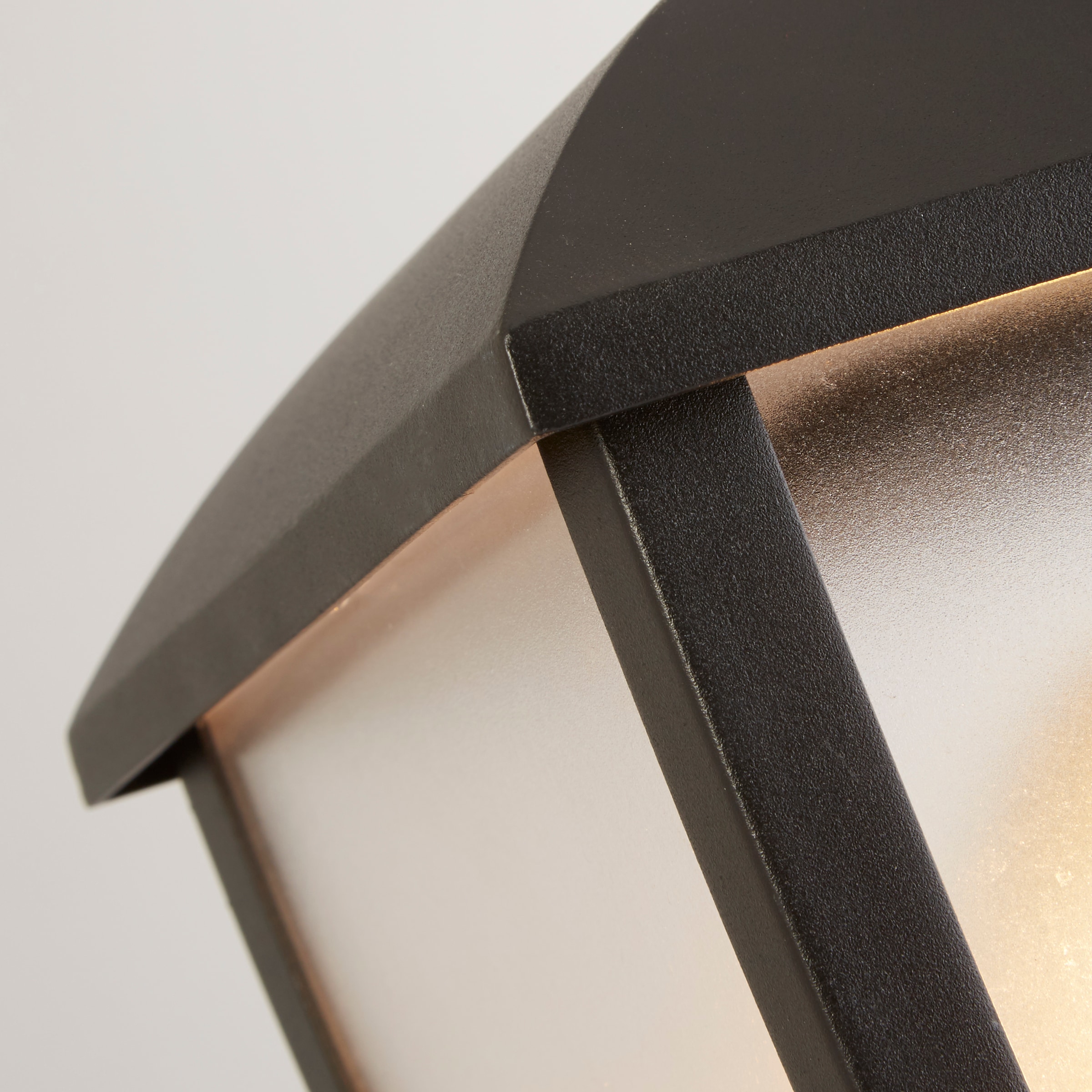 Searchlight Pollerleuchte »Seattle Post - Black Metal & Clear Frosted Polycarbonate« E27 1 Stk.