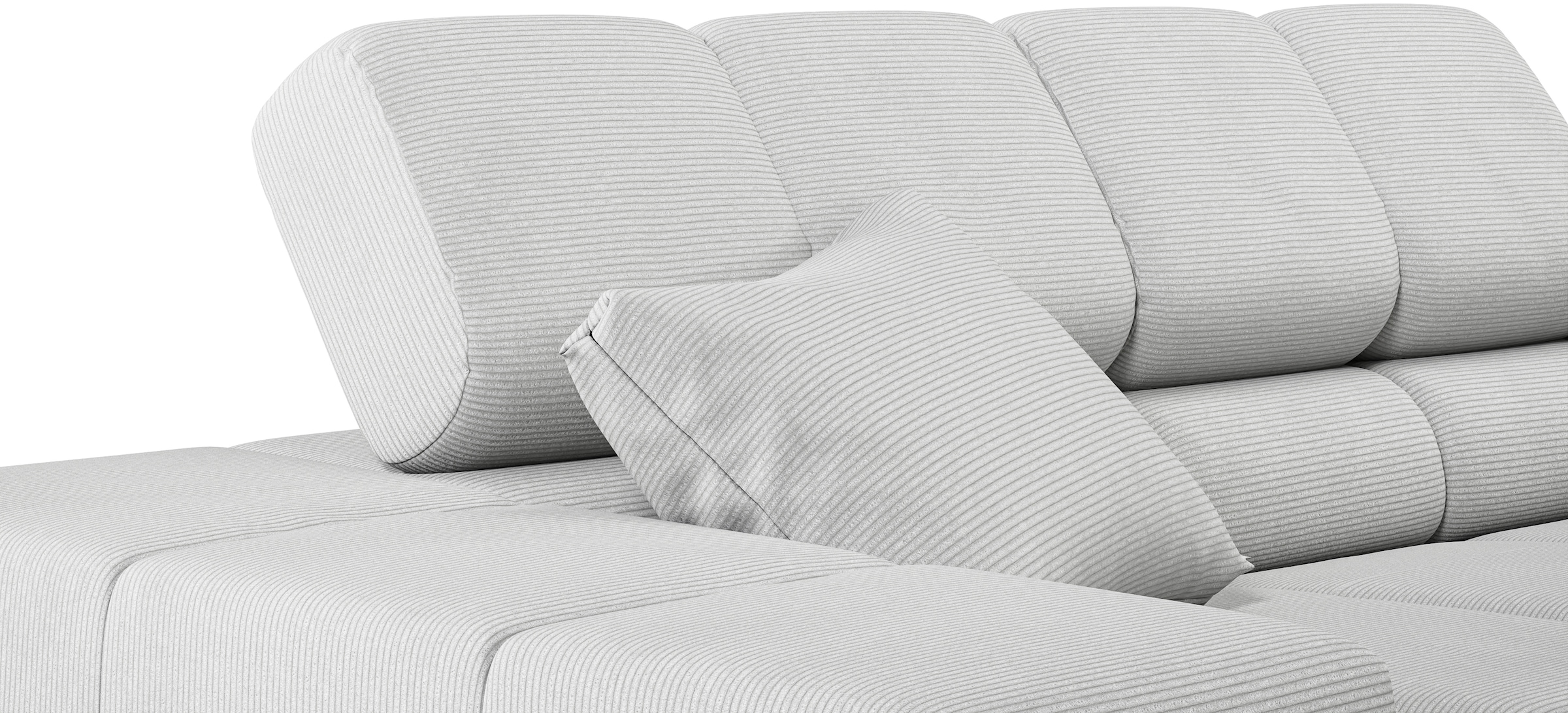 INOSIGN Ecksofa »Ancona incl. Kopfteilverstellung, OTTOs Choice, Breite 319cm, L-Form«, wahlweise motorische Sitztiefenverstellung, auch in Cord + Easy Care