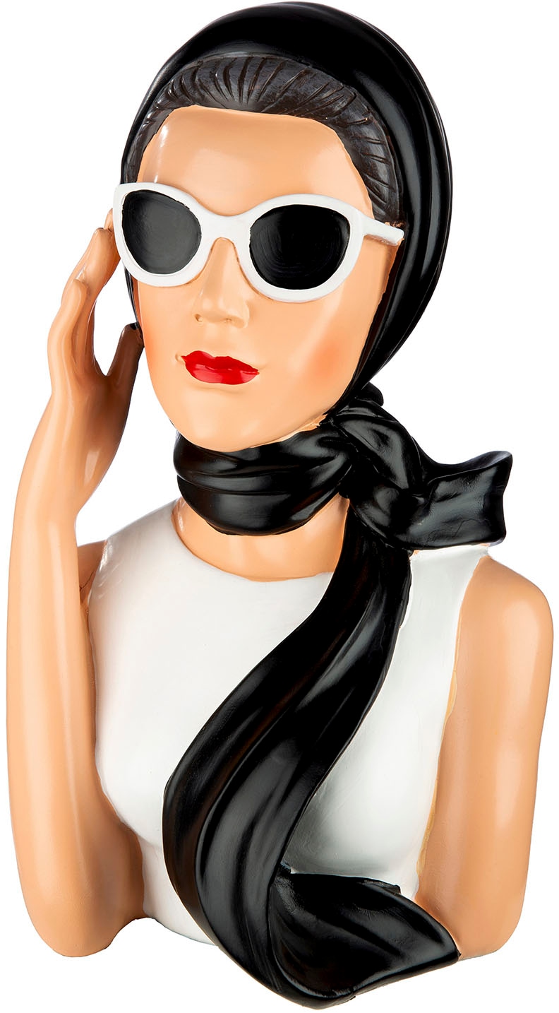 GILDE Dekofigur "Figur Frau Lady Audrey schwarz; weiß H. 27,5 cm" günstig online kaufen