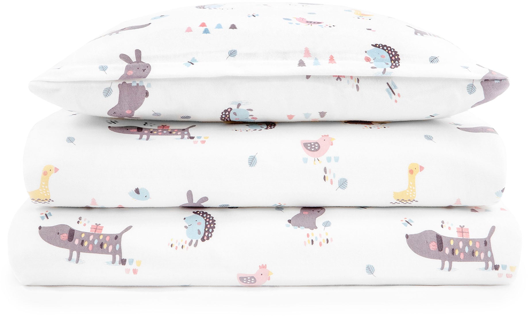 Julius Zöllner Kinderbettwäsche "Crazy Animals" 2 Stk. tlg. mit unterschied günstig online kaufen