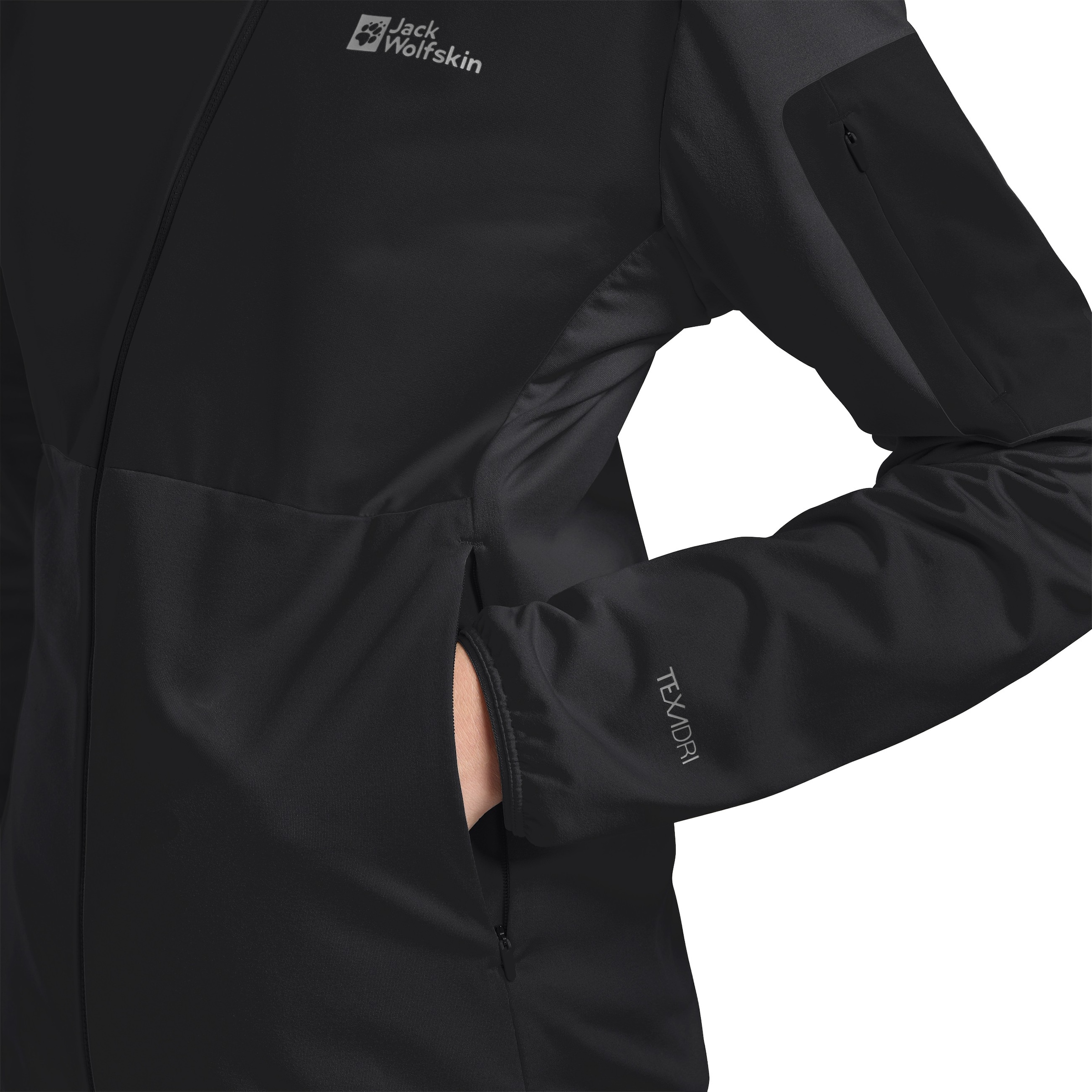 Jack Wolfskin Kapuzenfleecejacke »PRELIGHT TRAIL HOODY W«, mit Kapuze
