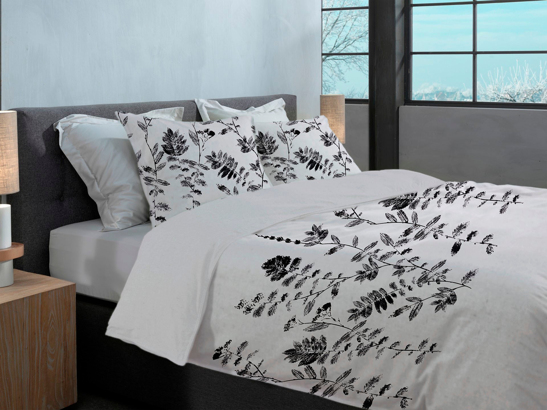 Heckett & Lane Bettwäsche »Rocco«, Blätter Design, 100% Baumwolle ab 135x200 cm.