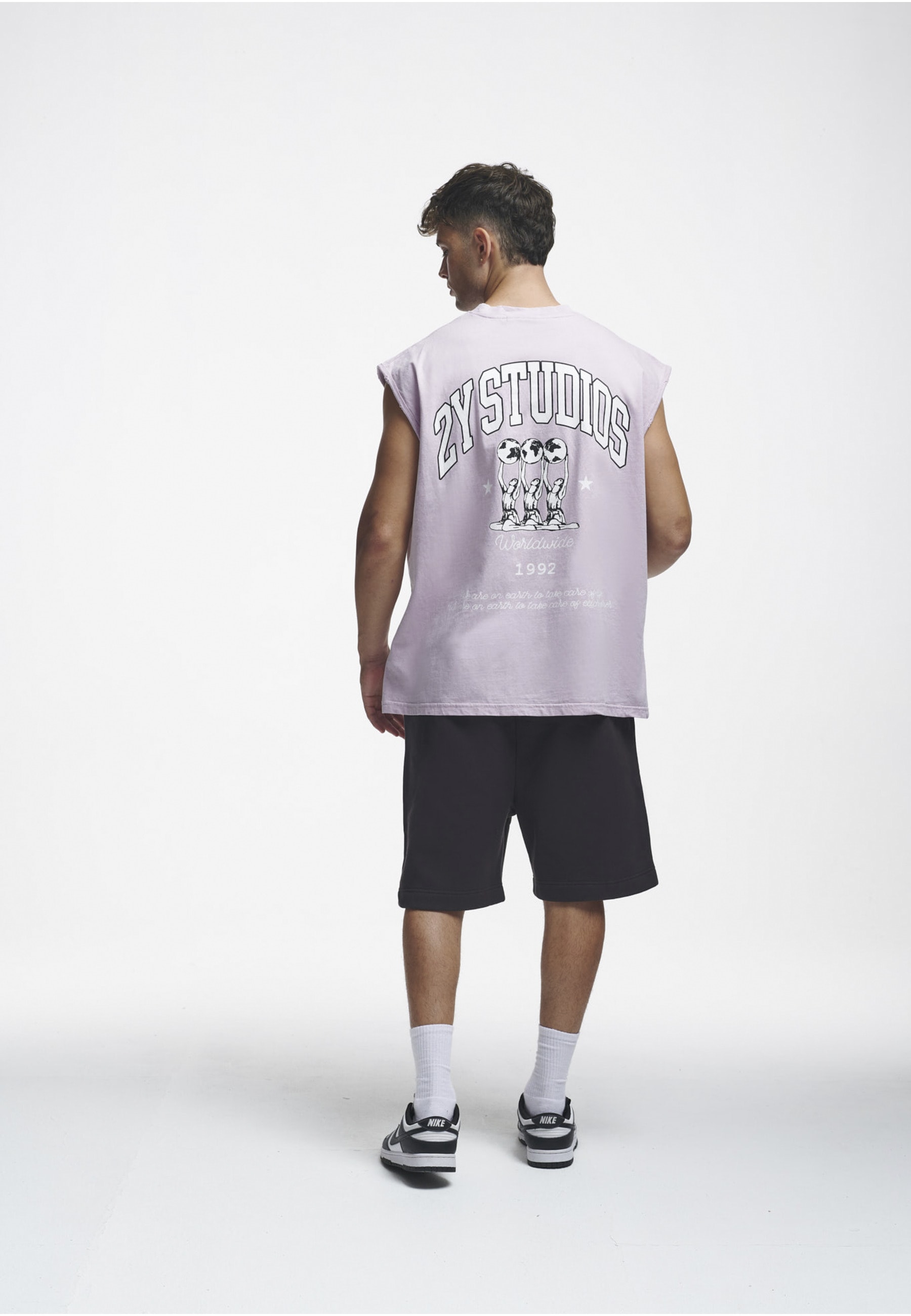 2Y Studios Tanktop »2Y Studios Herren 2Y Globus Oversize Sleeveless Shirt« 1 Stk.