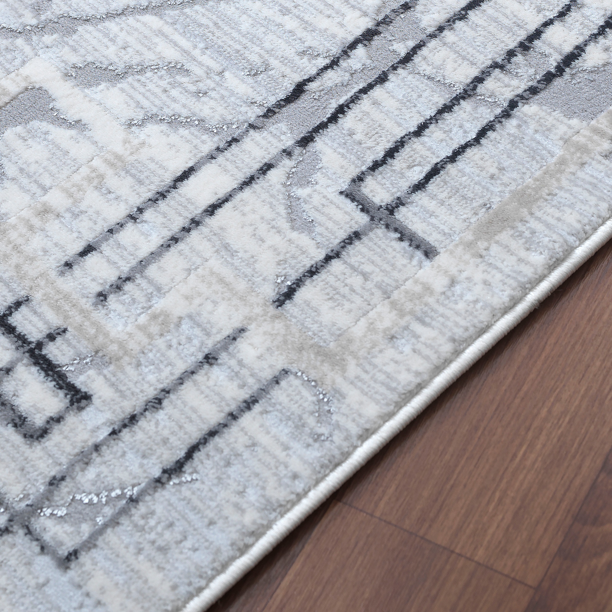 Thumbnail - Sanat Teppich "Harmony 3214" rechteckig 12 mm Höhe abstrakter Kurzflorteppich, Wohnzimmer, auch als Läufer