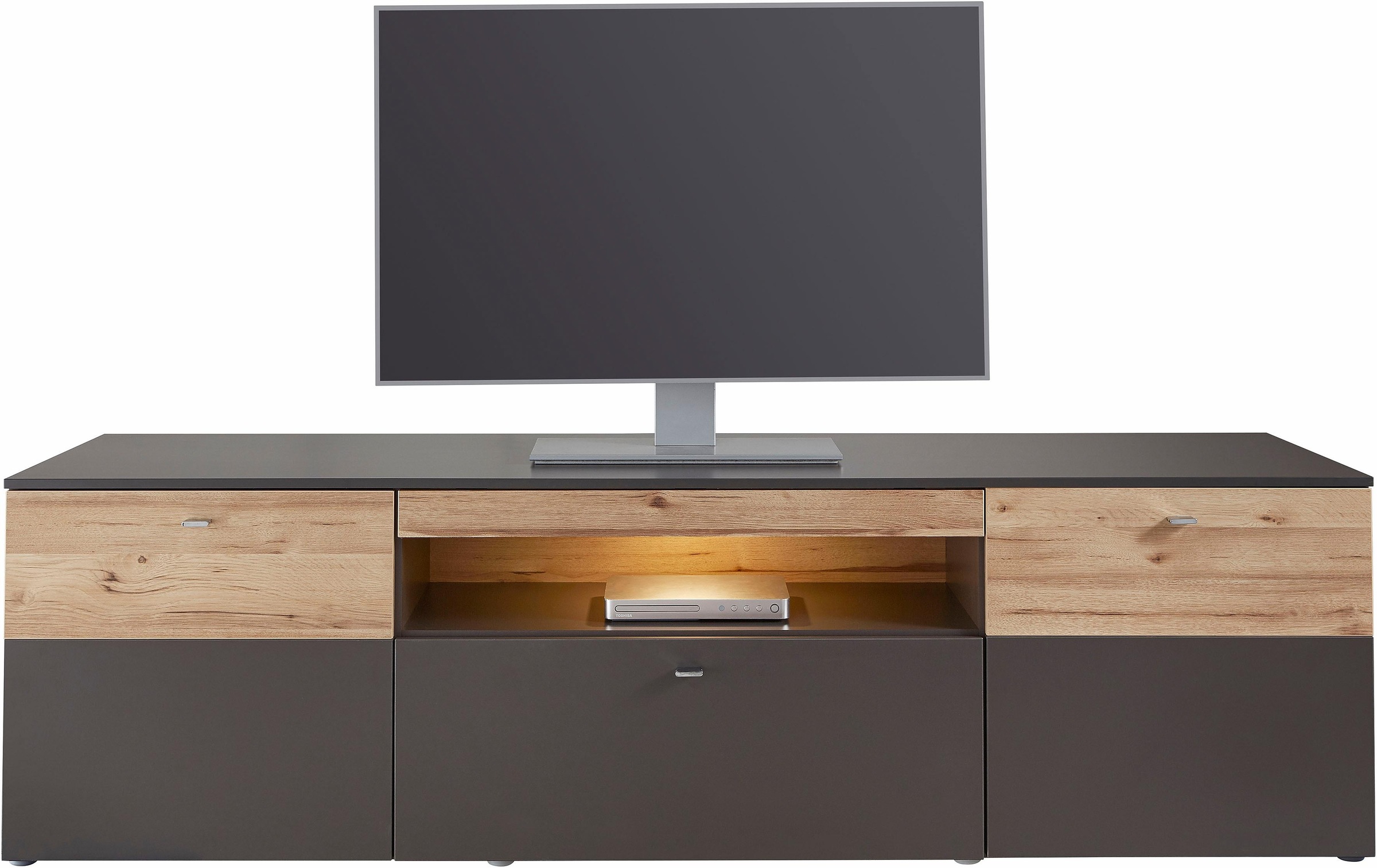 FORTE Lowboard »Como«, TV-Board, LED Beleuchtung, Soft Close, Stauraum, 209,8/59,3/52 cm