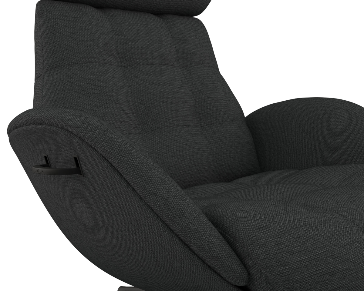 FLEXLUX Relaxsessel »Relaxchairs Chester«, Rücken- & Kopfteilverstellung, drehbar, Fuß schwarz