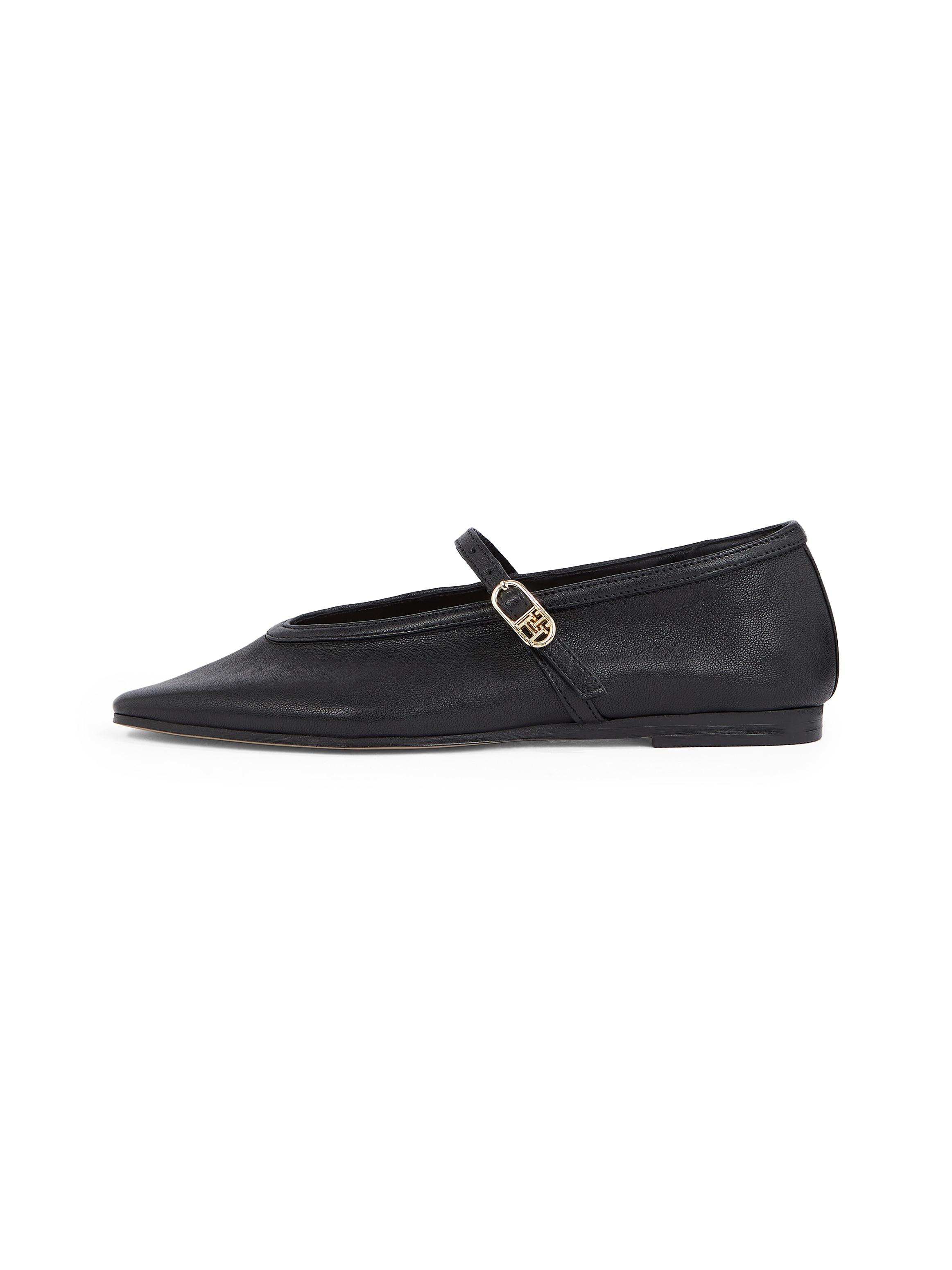 Tommy Hilfiger Riemchenballerina »BALLERINA MARYJANE SOFT LEATHER«, Businessschuh, Flats, Festtagsmode in schmaler Form