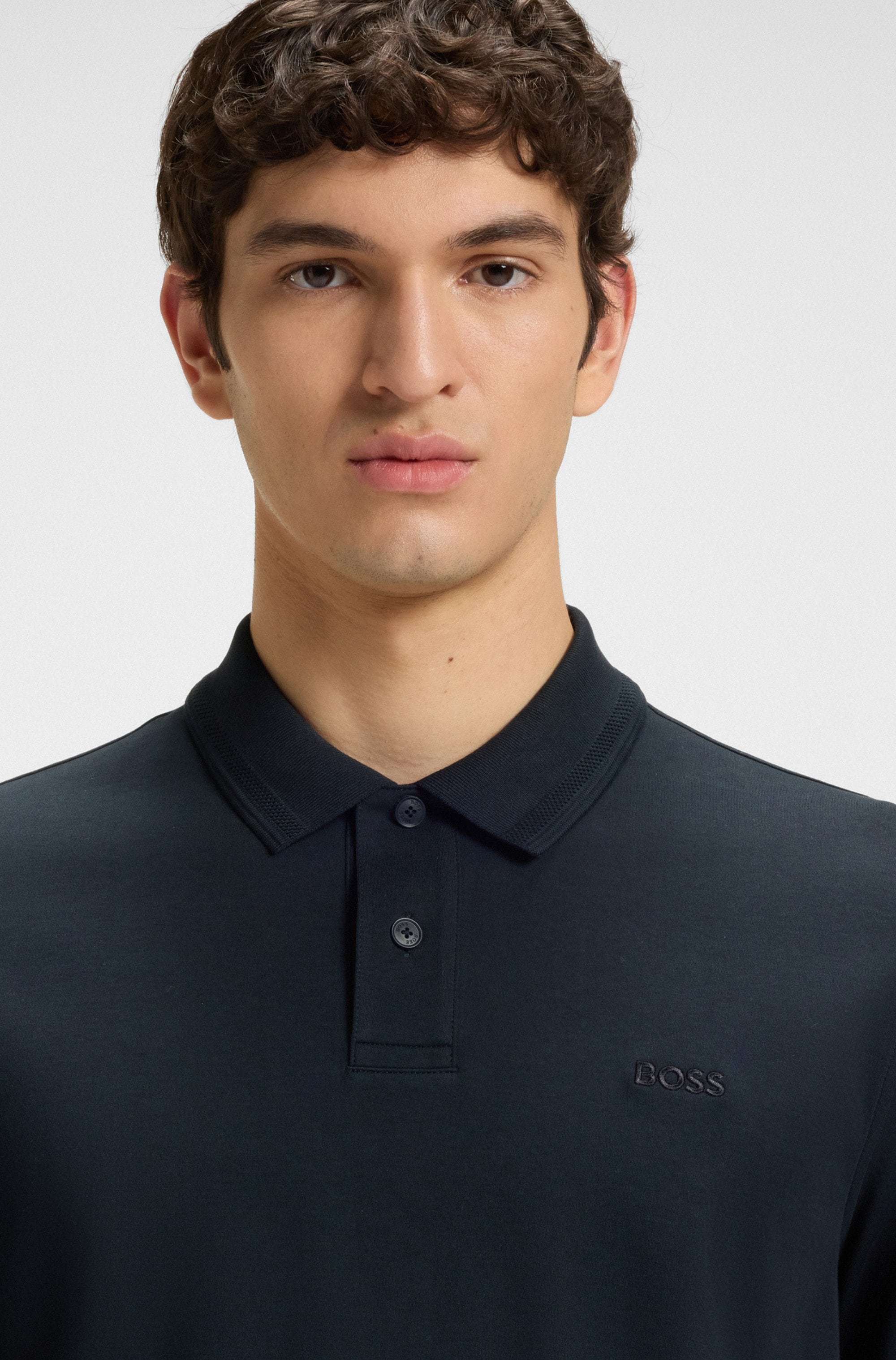 BOSS ORANGE Poloshirt »Pe_interlock_long«, mit Polokragen