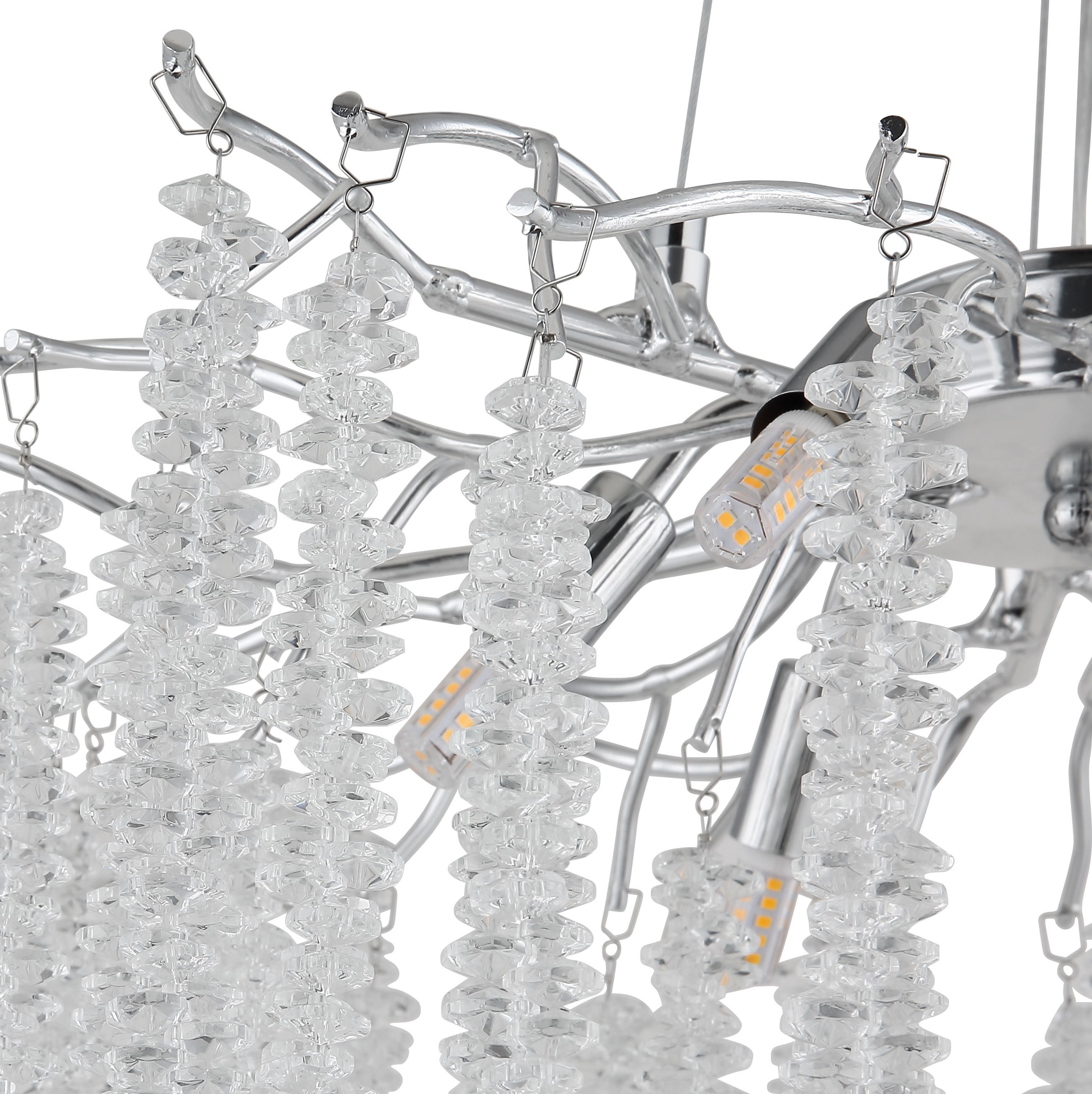 GLOBO LIGHTING Hängeleuchte »LAVERNE« G9 1 Stk. Kristall Luster chrom, G9 Fassung, luxuriös, höhenverstellbar