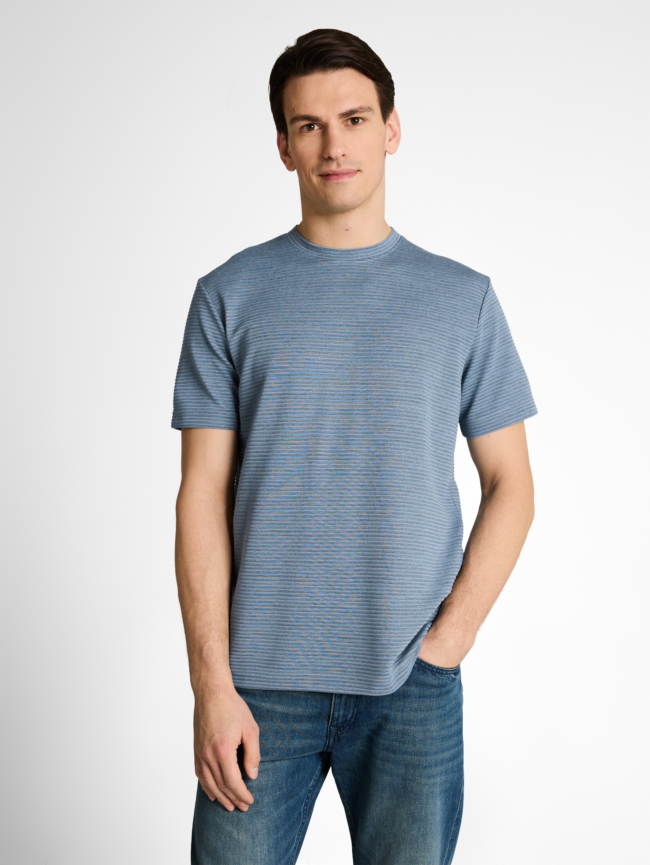 TOM TAILOR Kurzarmshirt Rundhals in Streifen-Optik günstig online kaufen