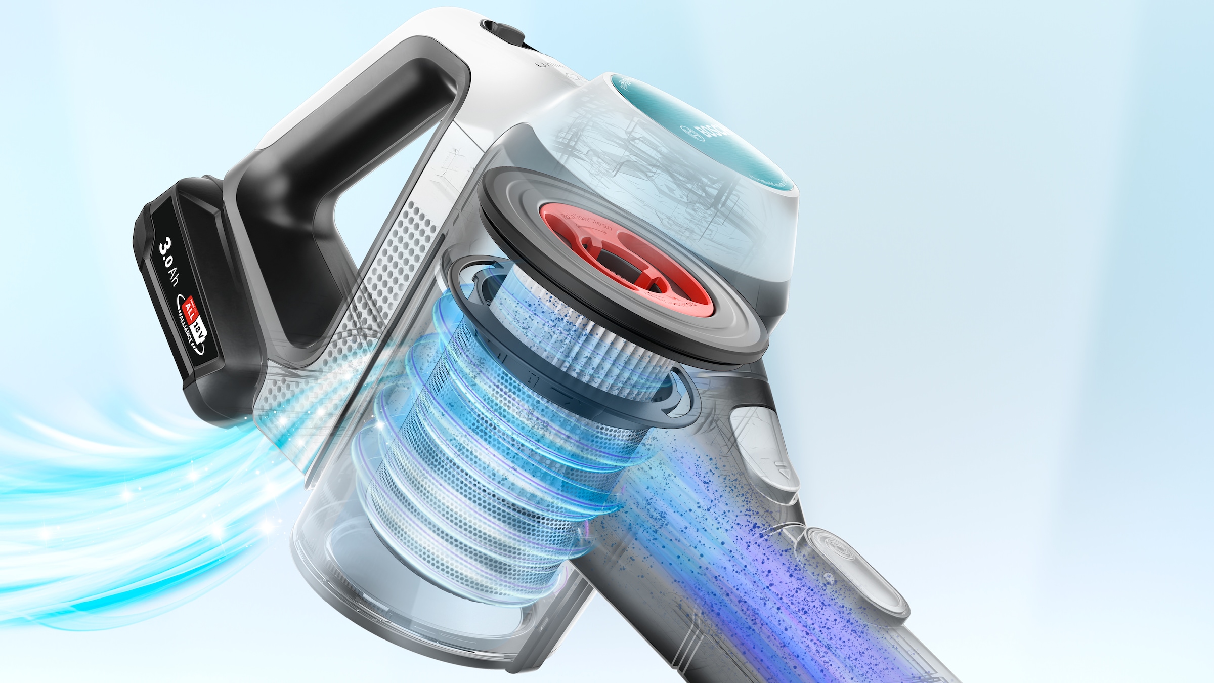BOSCH Akku-Stielstaubsauger »Unlimited 7 ProHygienic Aqua BKS71HYG4, 2in1 Saugen & Wischen«, Knickrohr, Hygiene-Filter, 10 J. Motorgarantie, Mini-Turbo-Düse, weiß