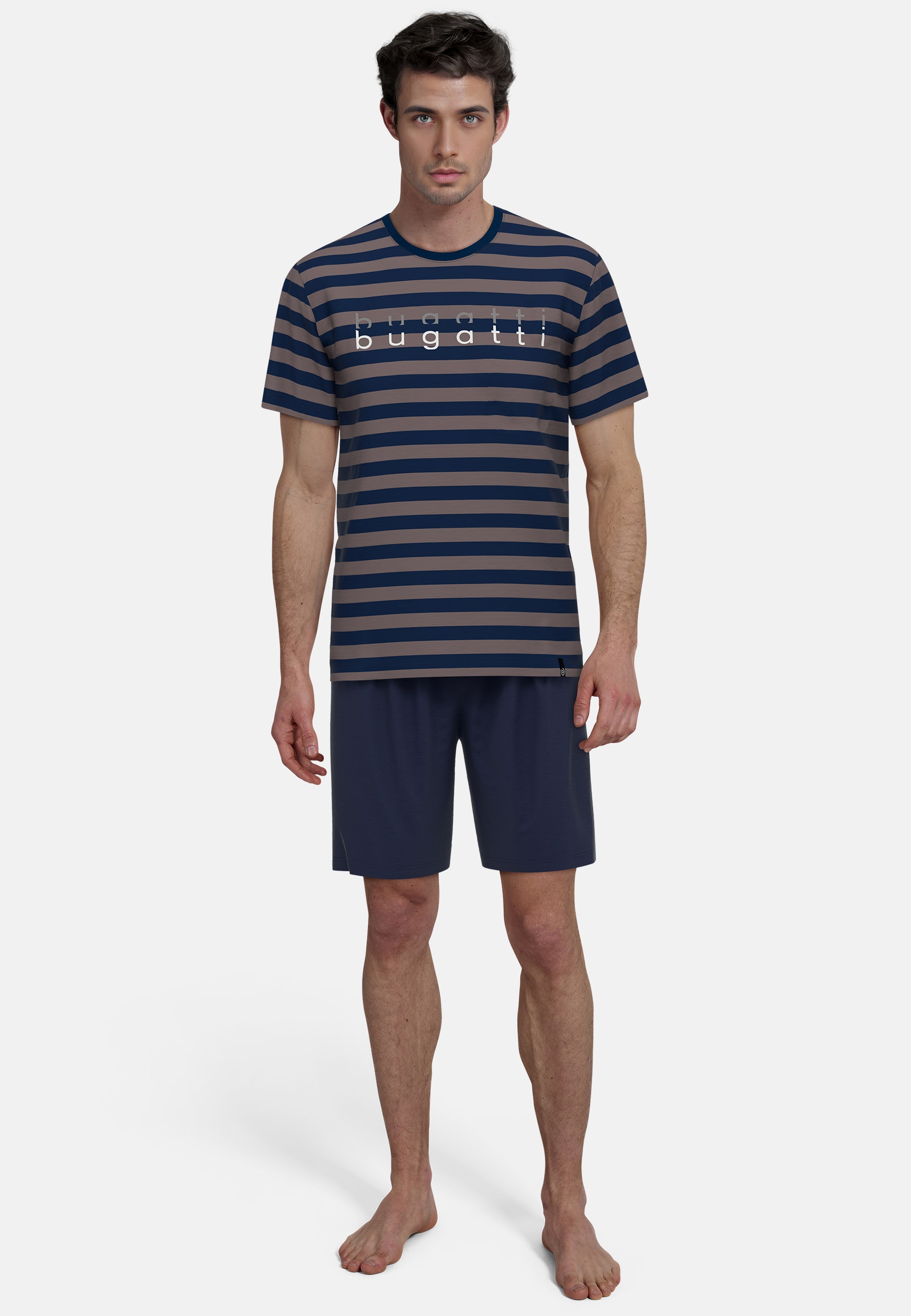 bugatti Shorty "Turin", 2 Stk. Rundhalsausschnitt, Kurzarm, kurze Hose, Str günstig online kaufen