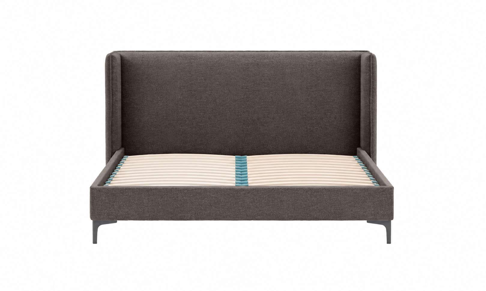 Home affaire Polsterbett »LYSEKIL Bettgestell mit Lattenrost, Breite 140/160/180/200cm, Chenille« Rahmenbett mit Kopfteil, ohne Matratze und Topper
