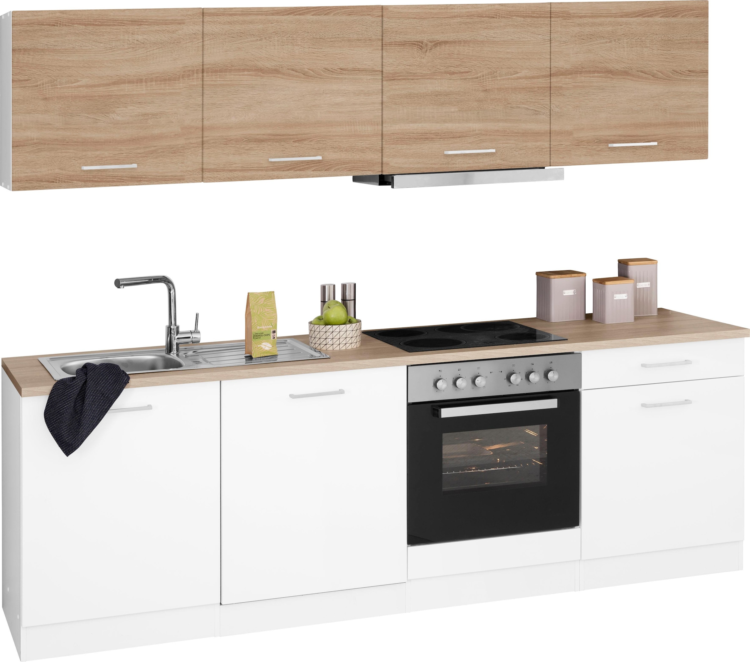 Küchenzeile »Visby«, mit E-Geräten, Breite 240 cm
