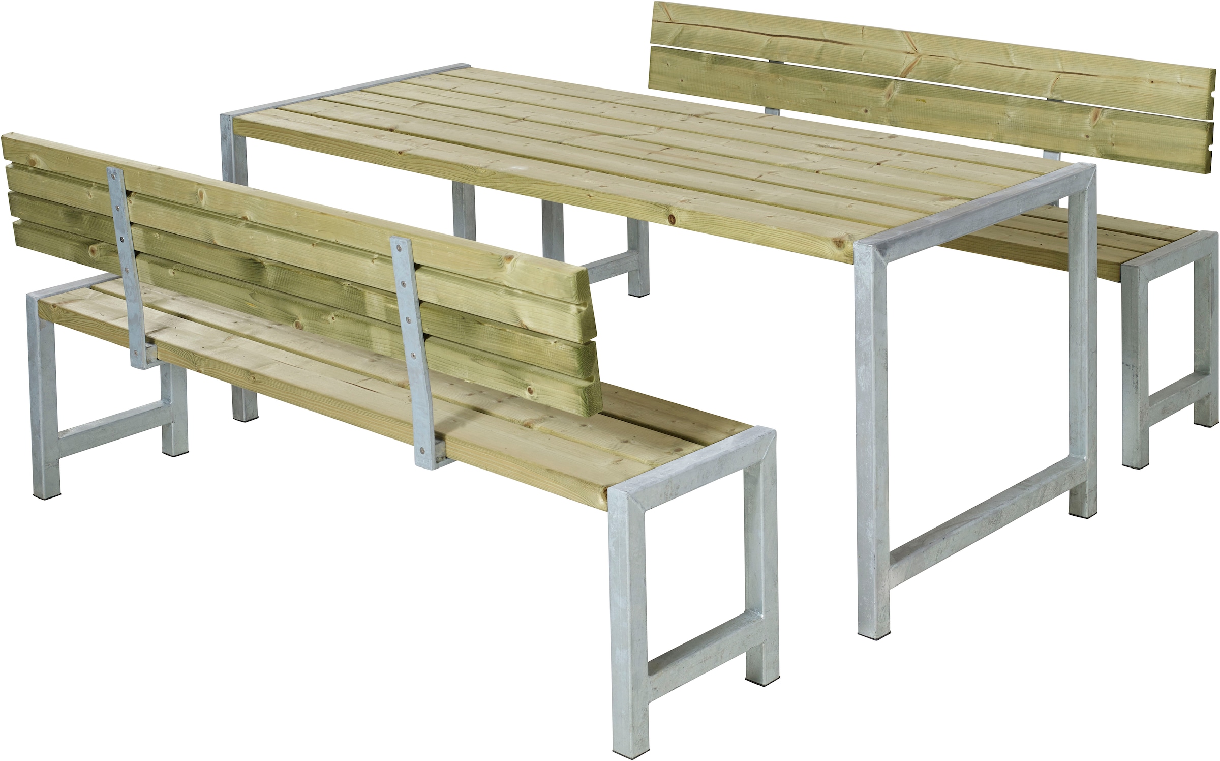 PLUS Garten-Essgruppe "Plankengarnituren", (3 tlg.), bestehend aus: Tisch u günstig online kaufen