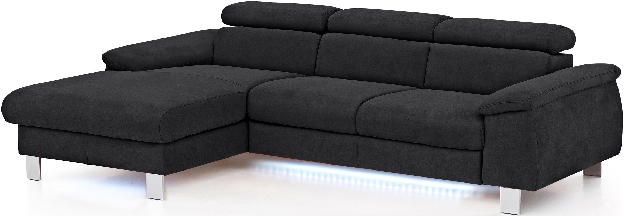 COTTA Ecksofa "Komaris L-Form, B: 244 cm" mit Kopfteilverstellung, optional günstig online kaufen