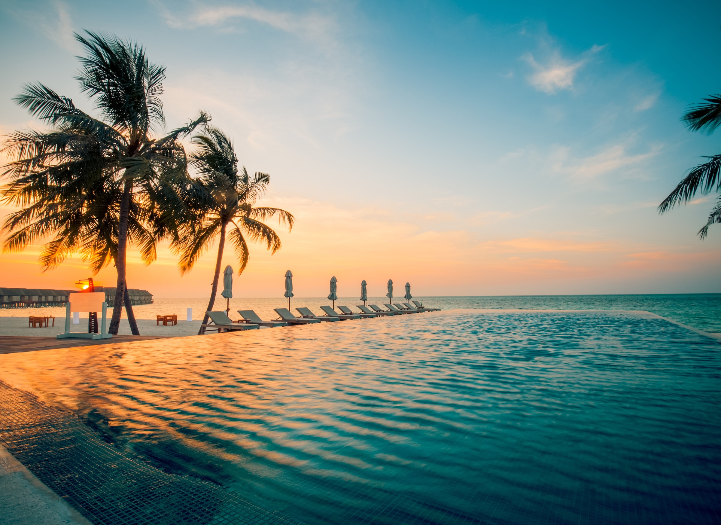 Papermoon Fototapete "Sunset on Maldives" glatt
